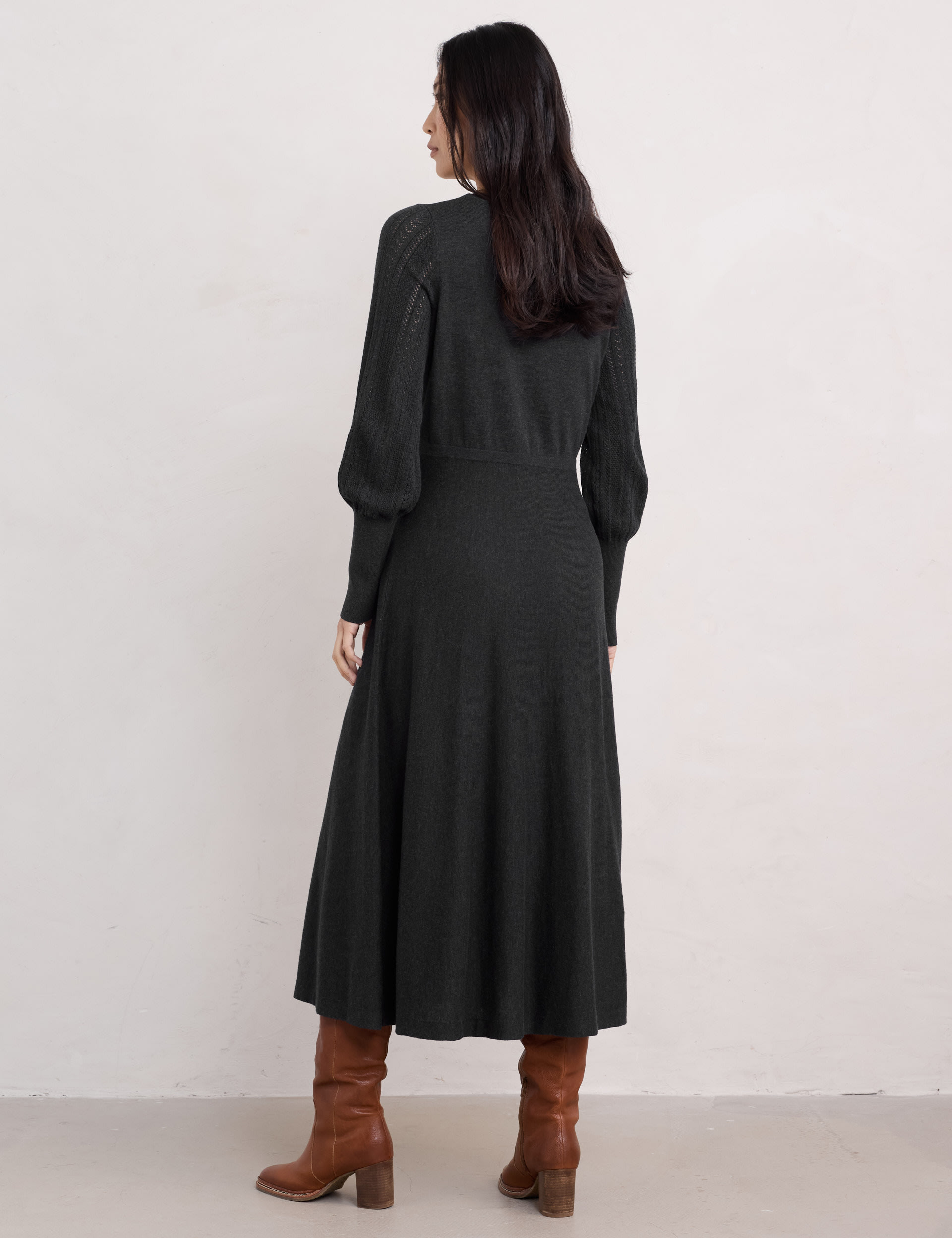 Pure Cotton Midi Jumper Dress 3 of 4