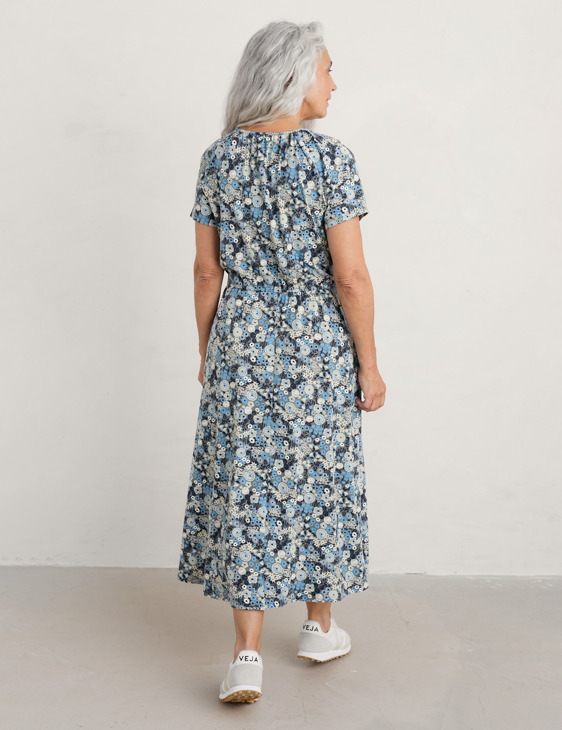 Floral Midi Waisted Dress 4 of 5
