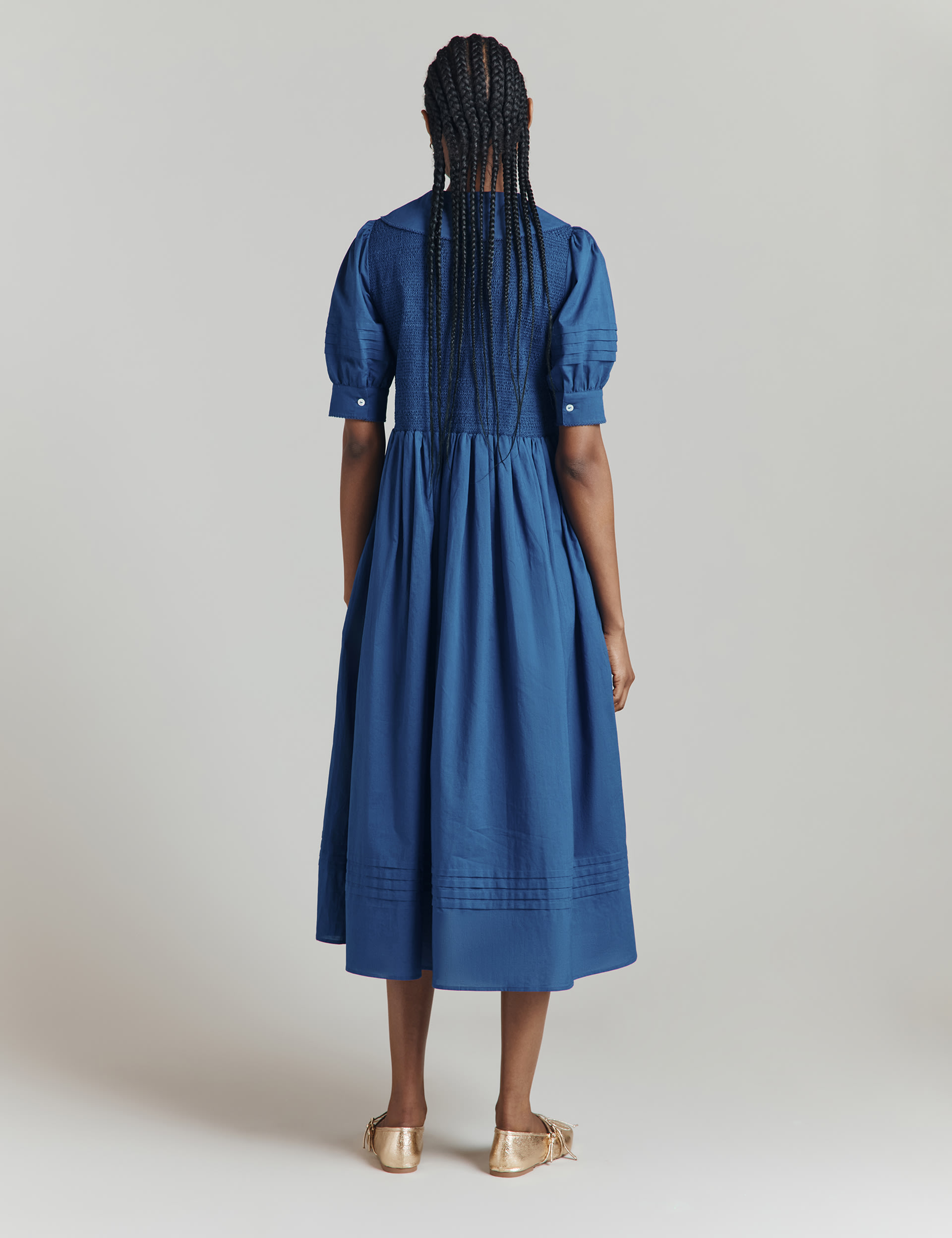 Pure Cotton Collared Midaxi Smock Dress 4 of 4