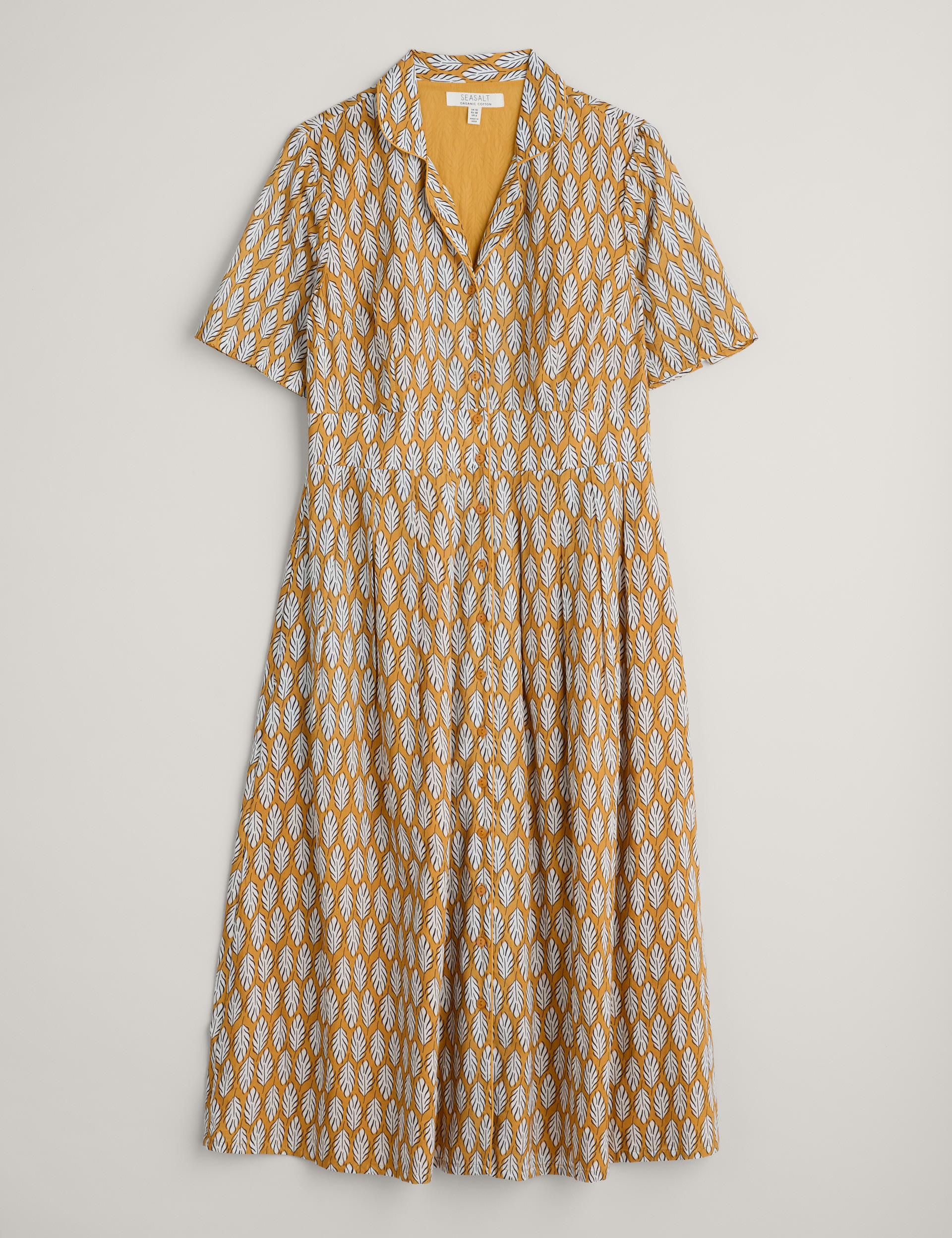 Pure Cotton Printed Collared Midi Shirt Dress 2 of 6