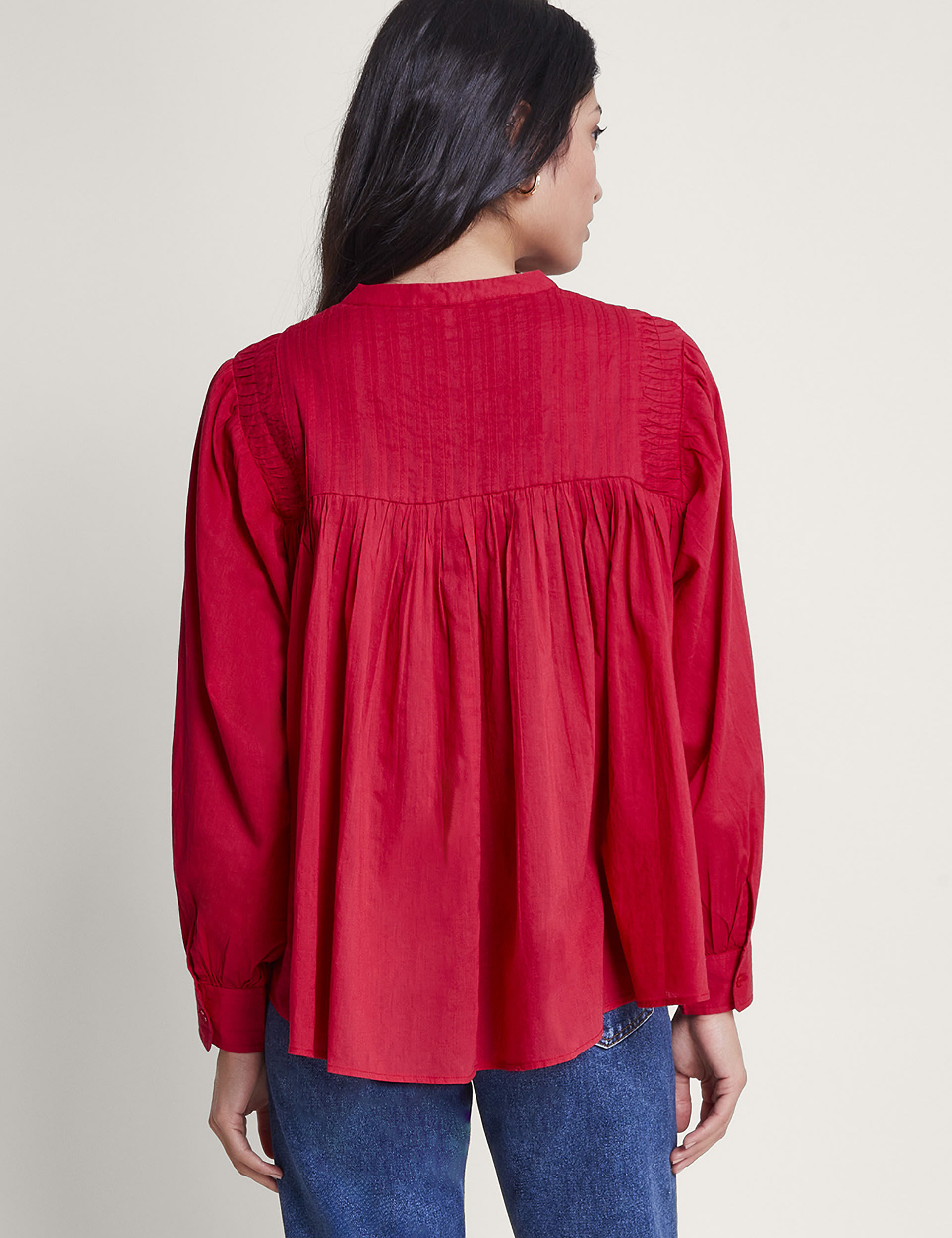 Pure Cotton High Neck Blouse 2 of 4