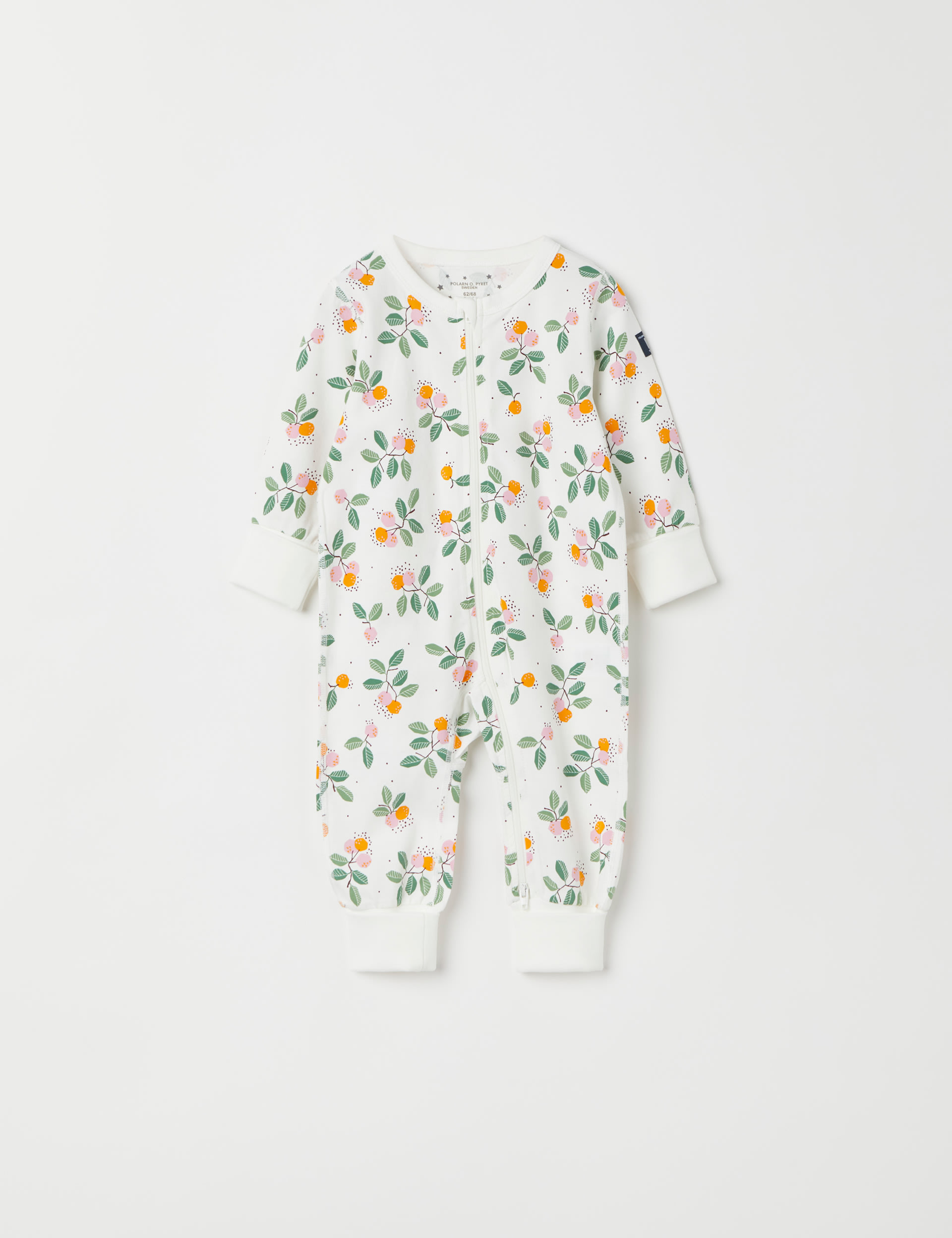 Cotton Rich Berry Print Zip Sleepsuit (0-4 Yrs) 1 of 4