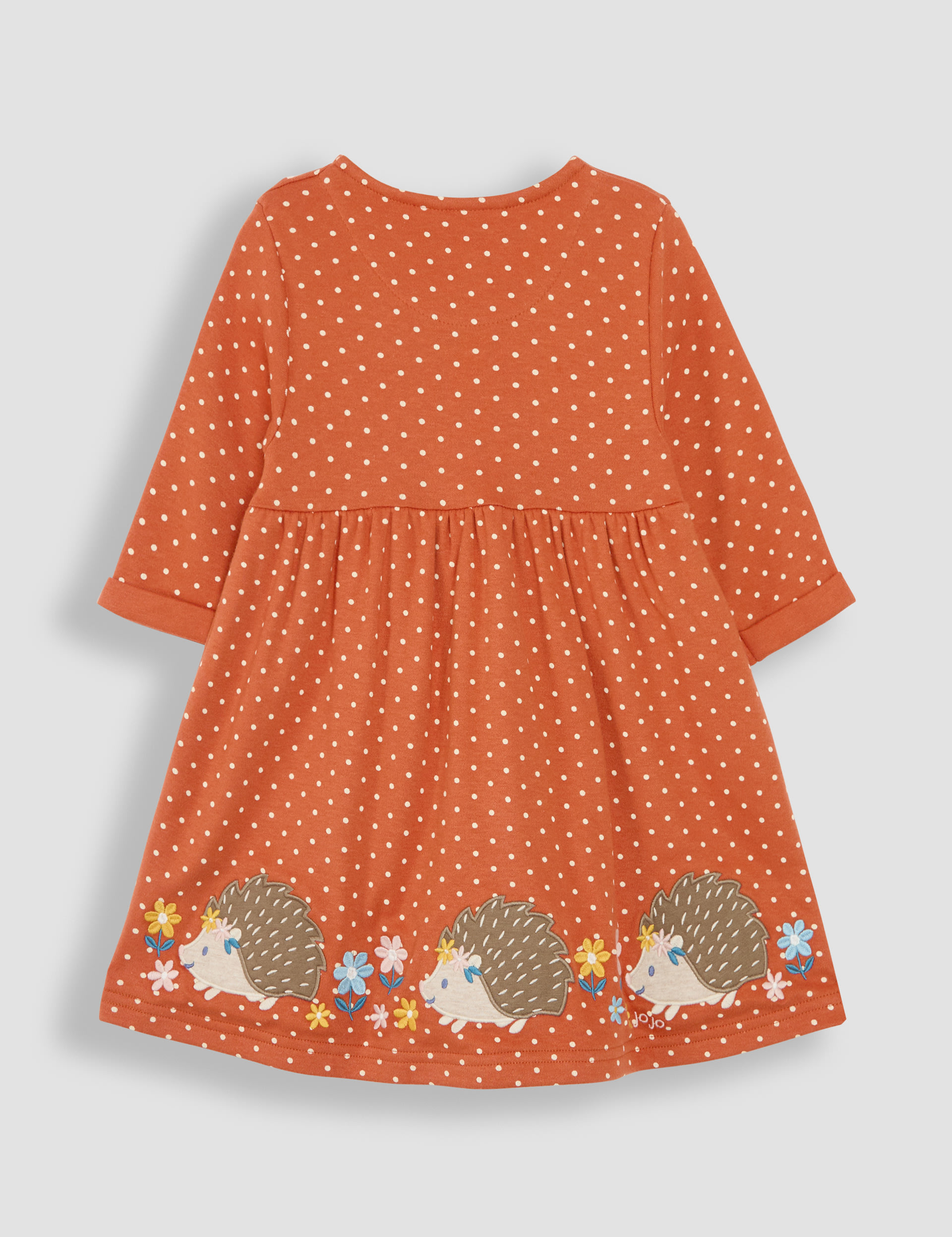 Pure Cotton Hedgehog Appliqué Dress (6 Mths - 6 Yrs) 2 of 3