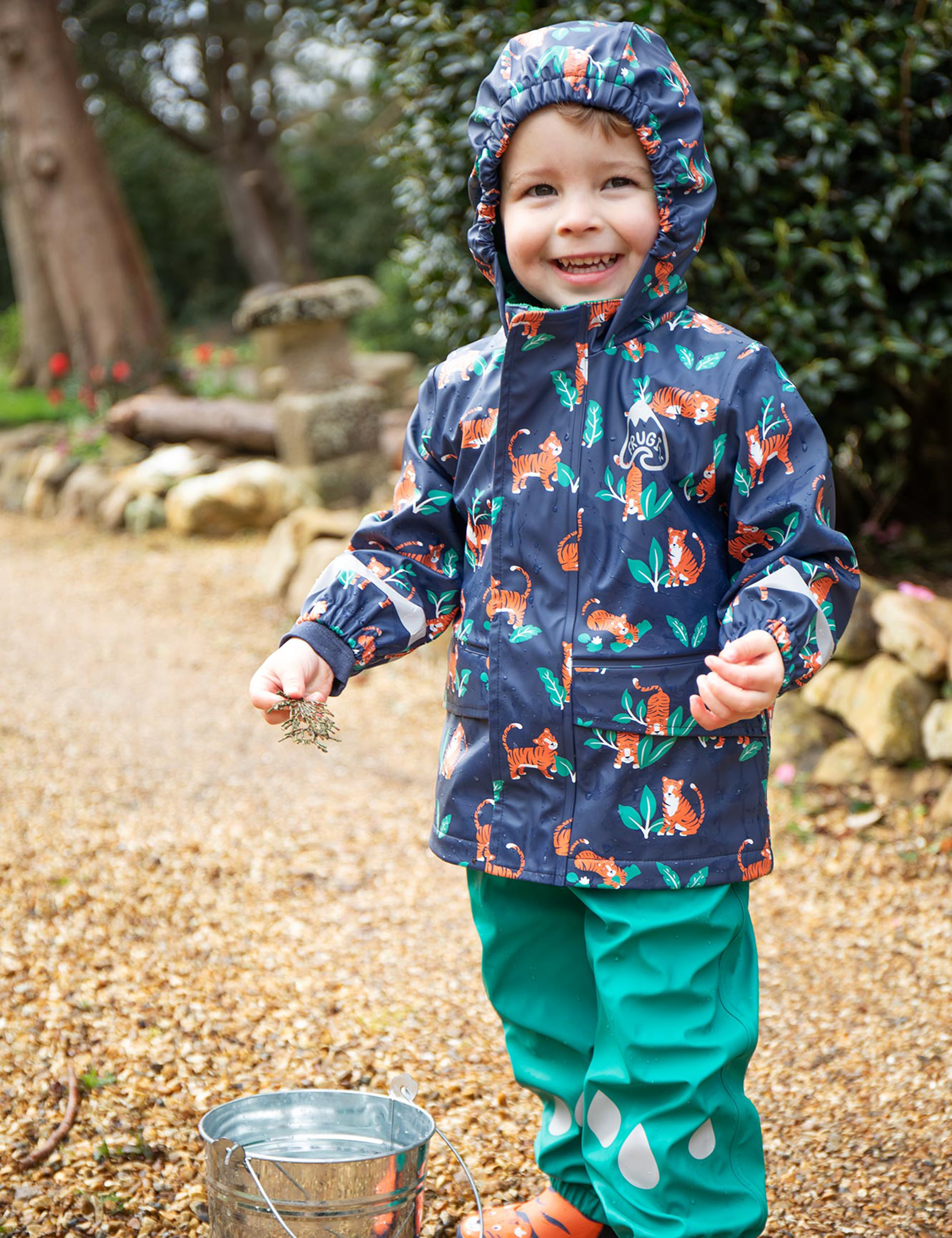 Tiger Print Hooded Raincoat (1-10 Yrs) | Frugi | M&S