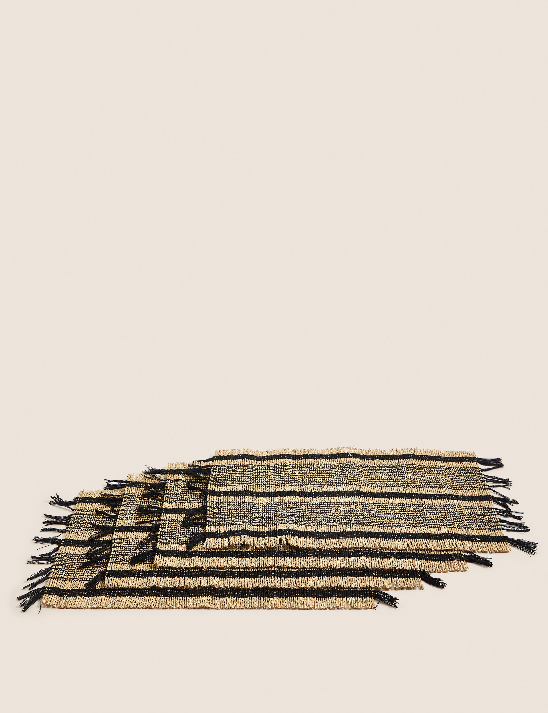 Set of 4 Striped Seagrass Placemats 1 of 5