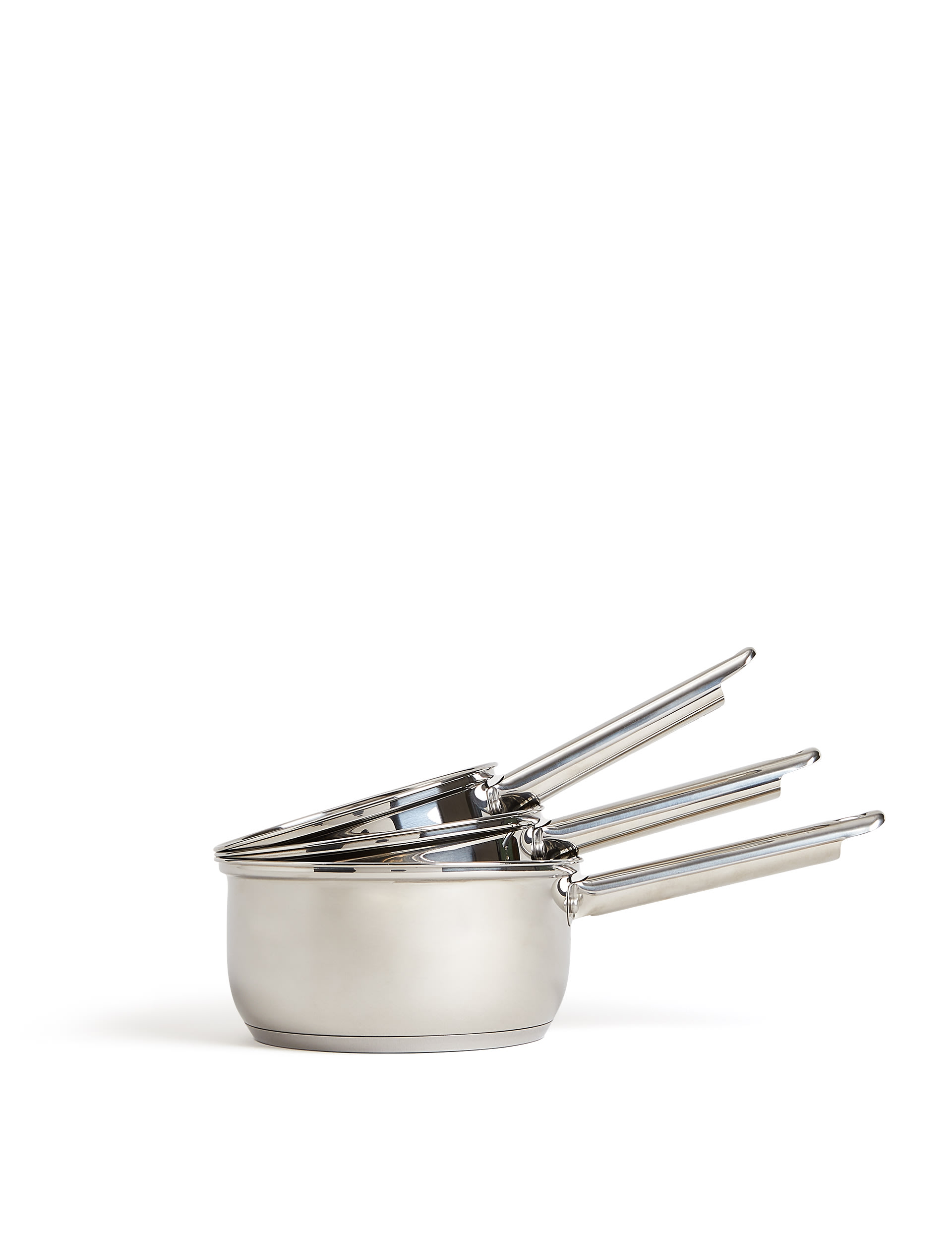 3 Piece Stainless Steel Pan Set 2 of 4