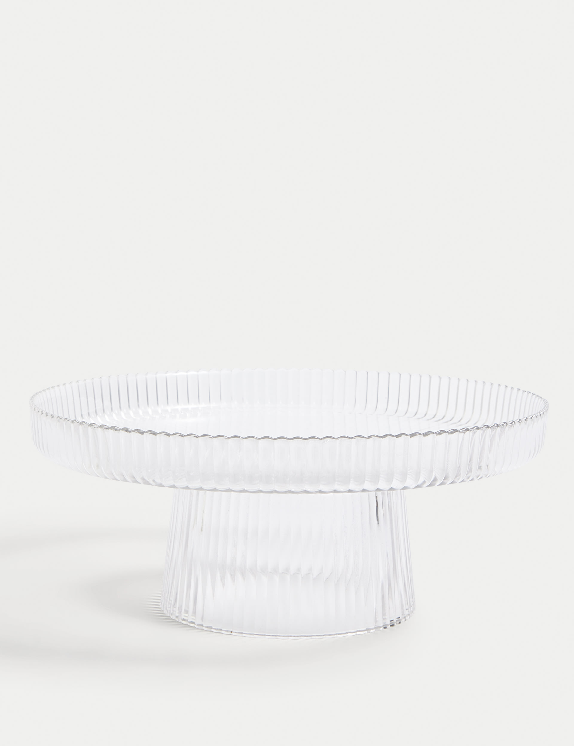 Glass Ribbed Cake Stand 1 of 4