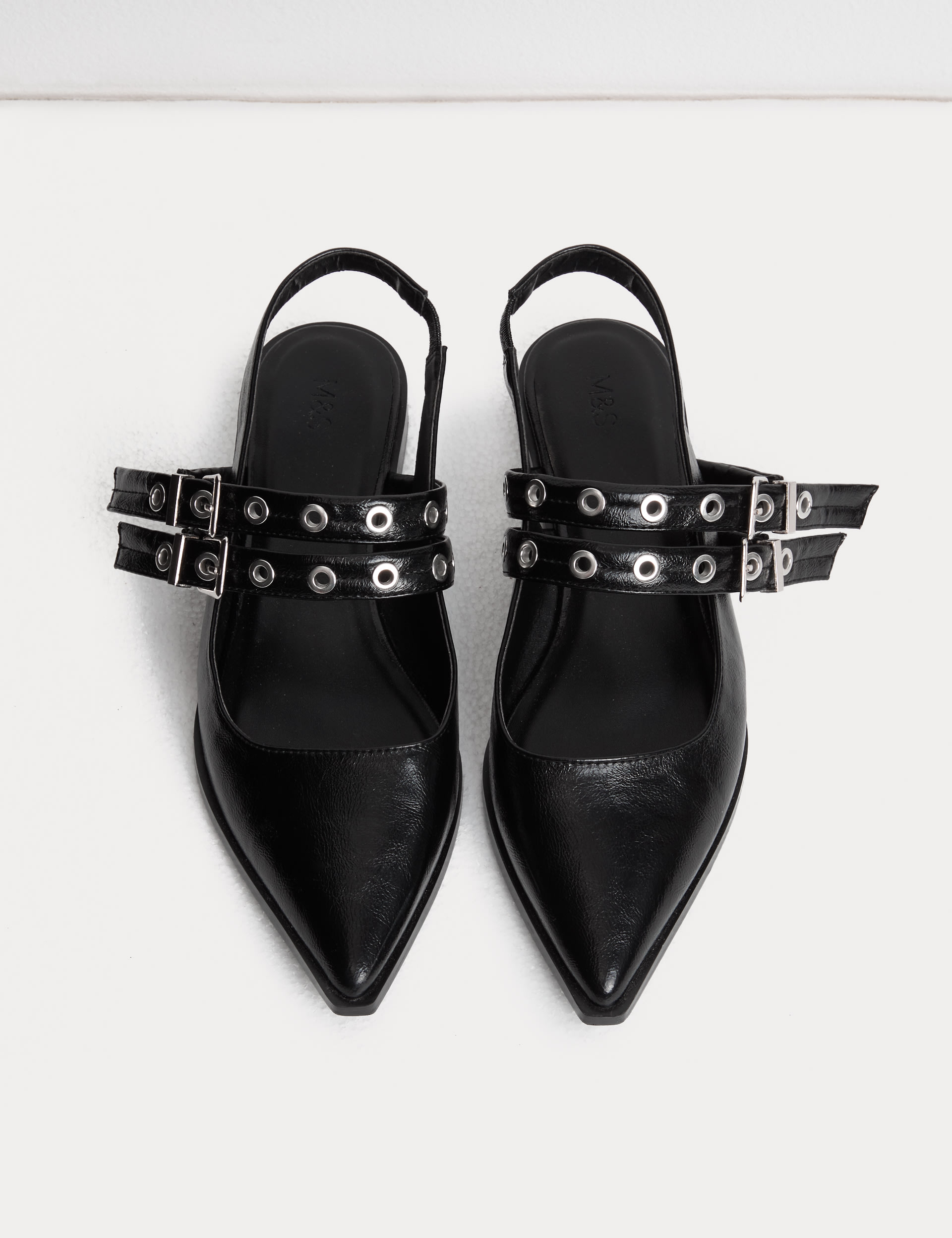 Patent Buckle Slingback Shoes 1 of 3