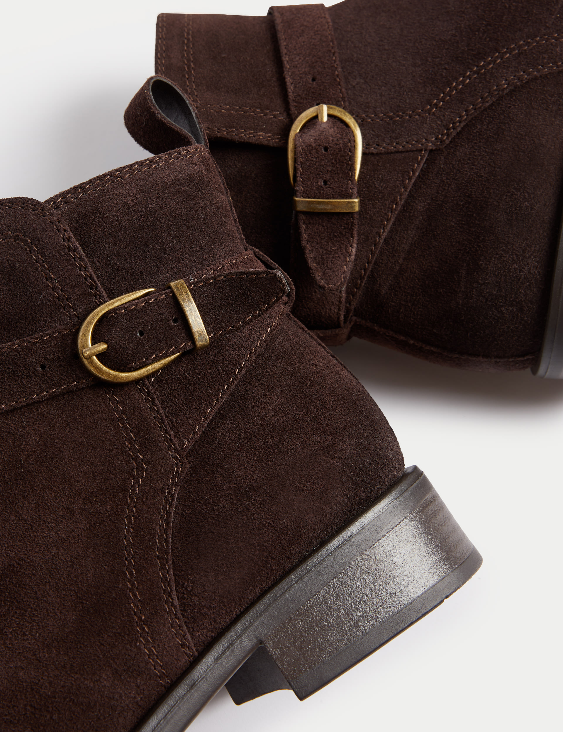 Suede Buckle Ankle Boots 3 of 3