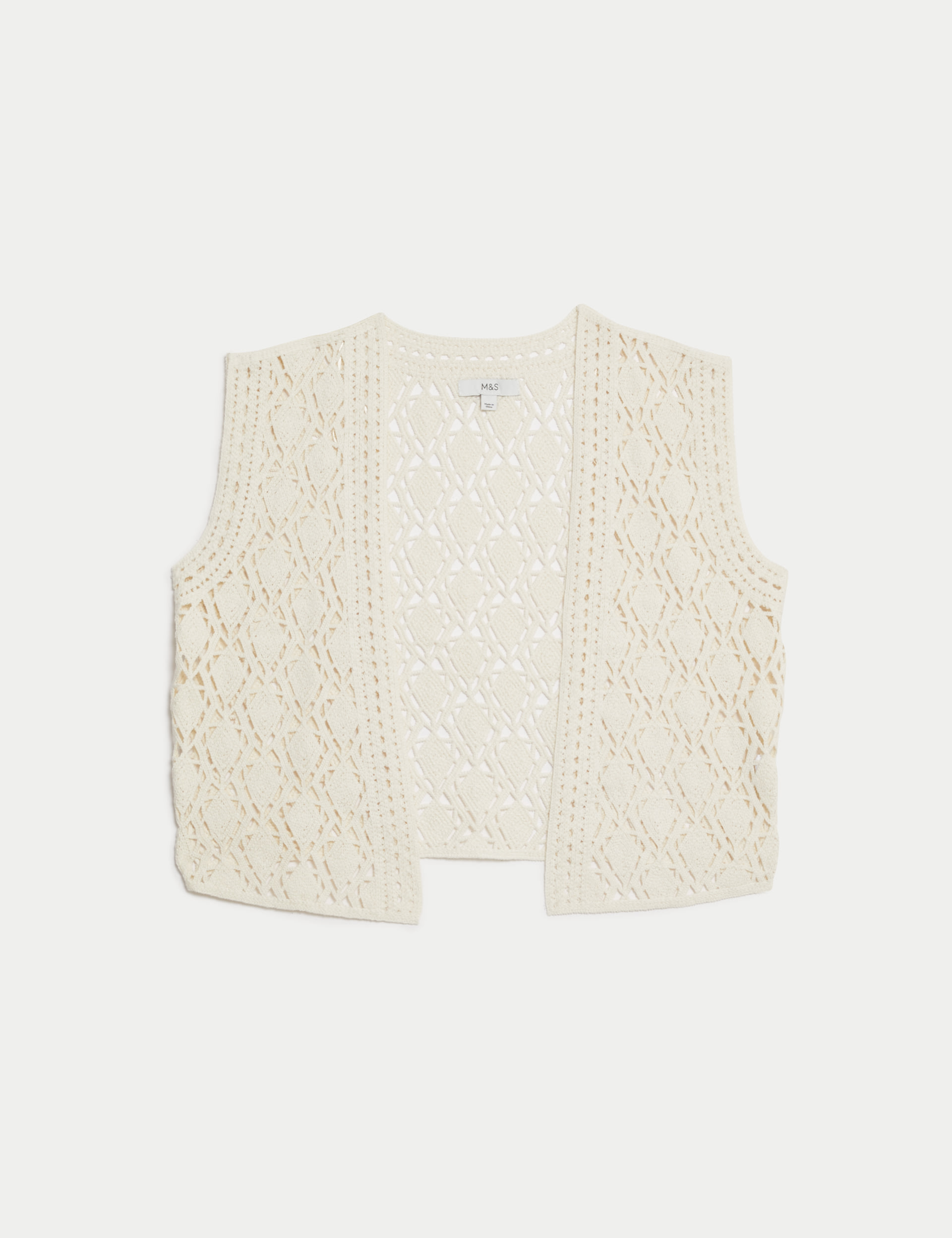 Pure Cotton Textured Knitted Vest 2 of 6