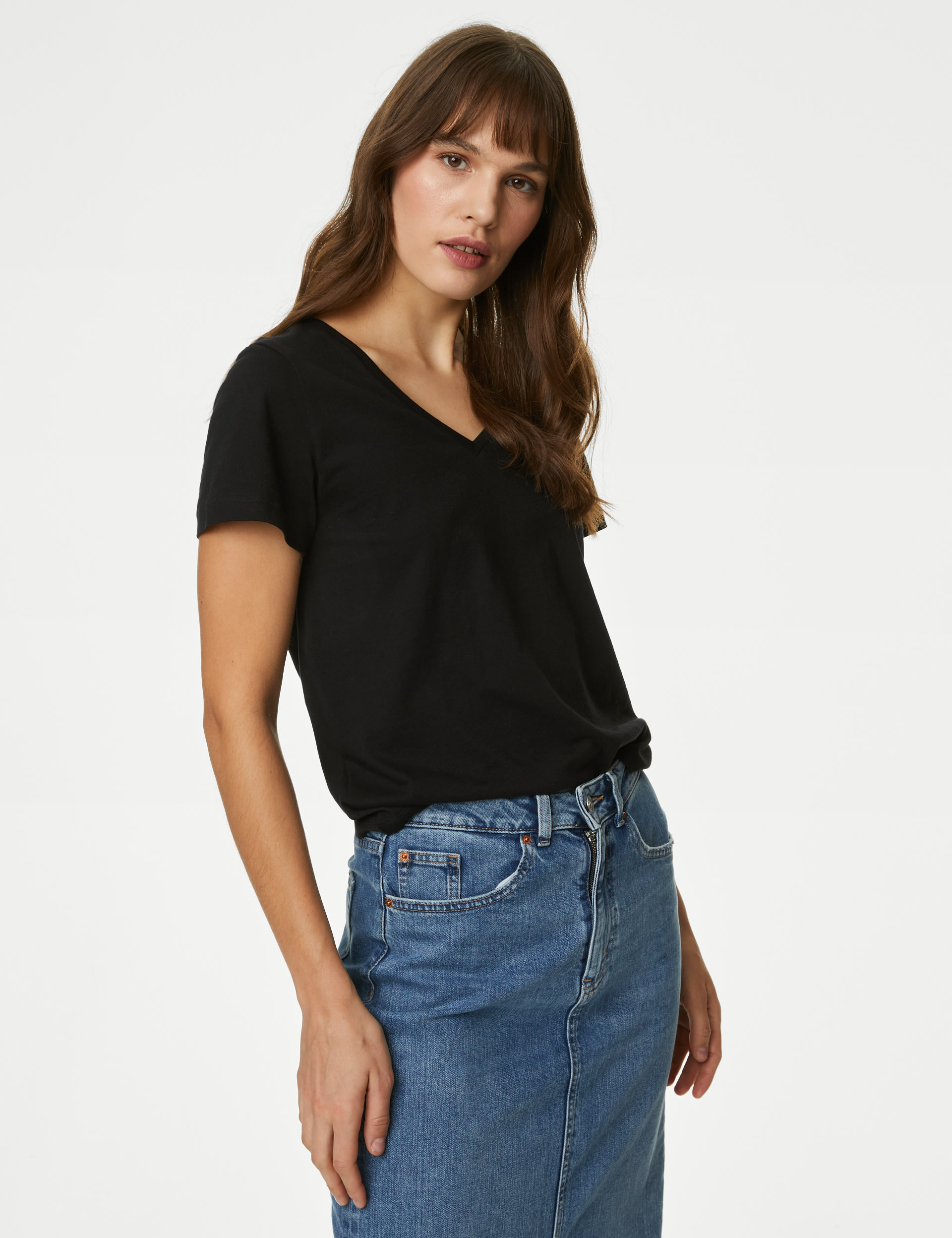 2pk Pure Cotton V-Neck T-Shirts | M&S Collection | M&S
