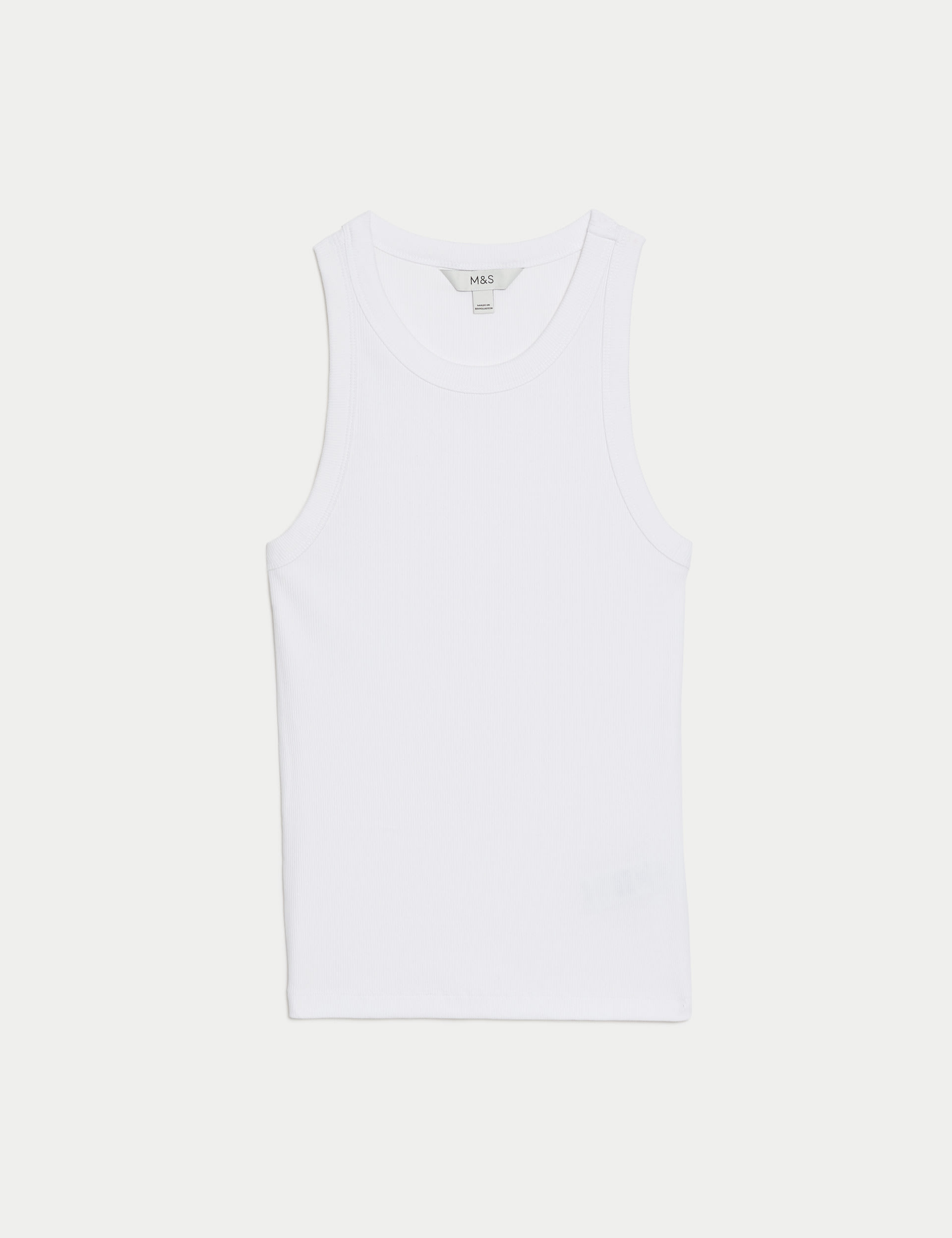 Cotton Rich Ribbed Slim Fit Racer Back Vest 2 of 5