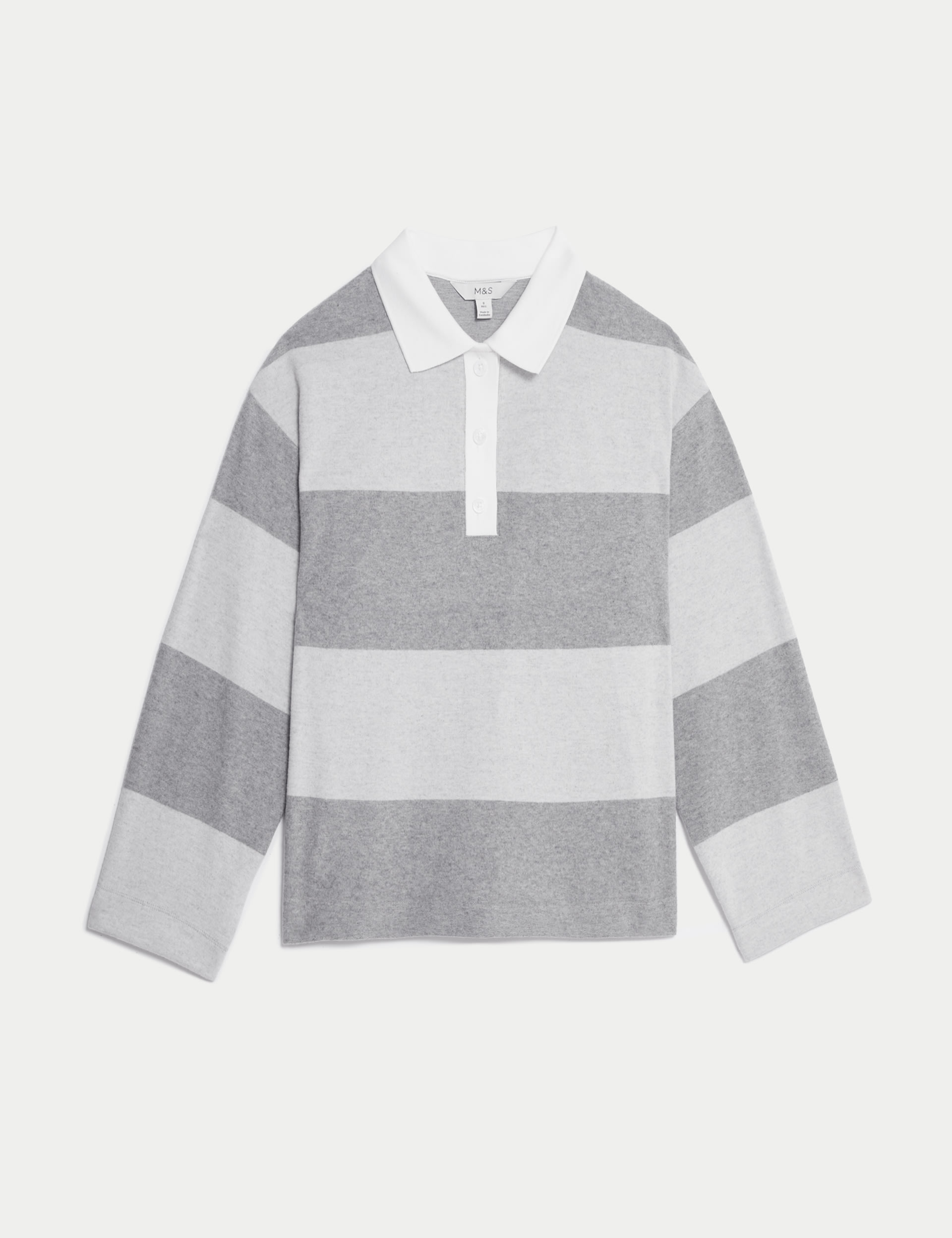 Cotton Blend Striped Rugby Top 2 of 5