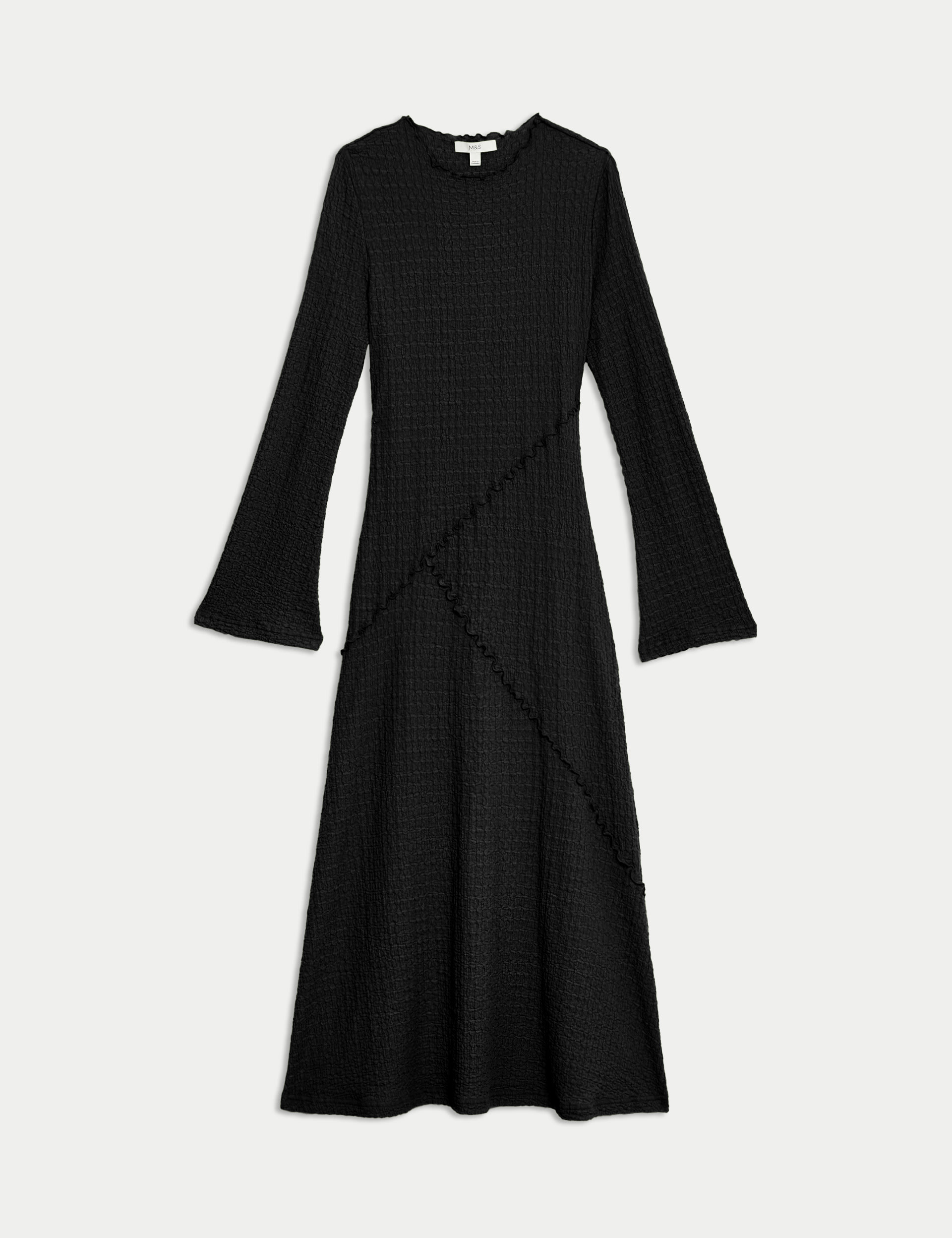 Jersey Textured Midaxi Relaxed Skater Dress | M&S Collection | M&S