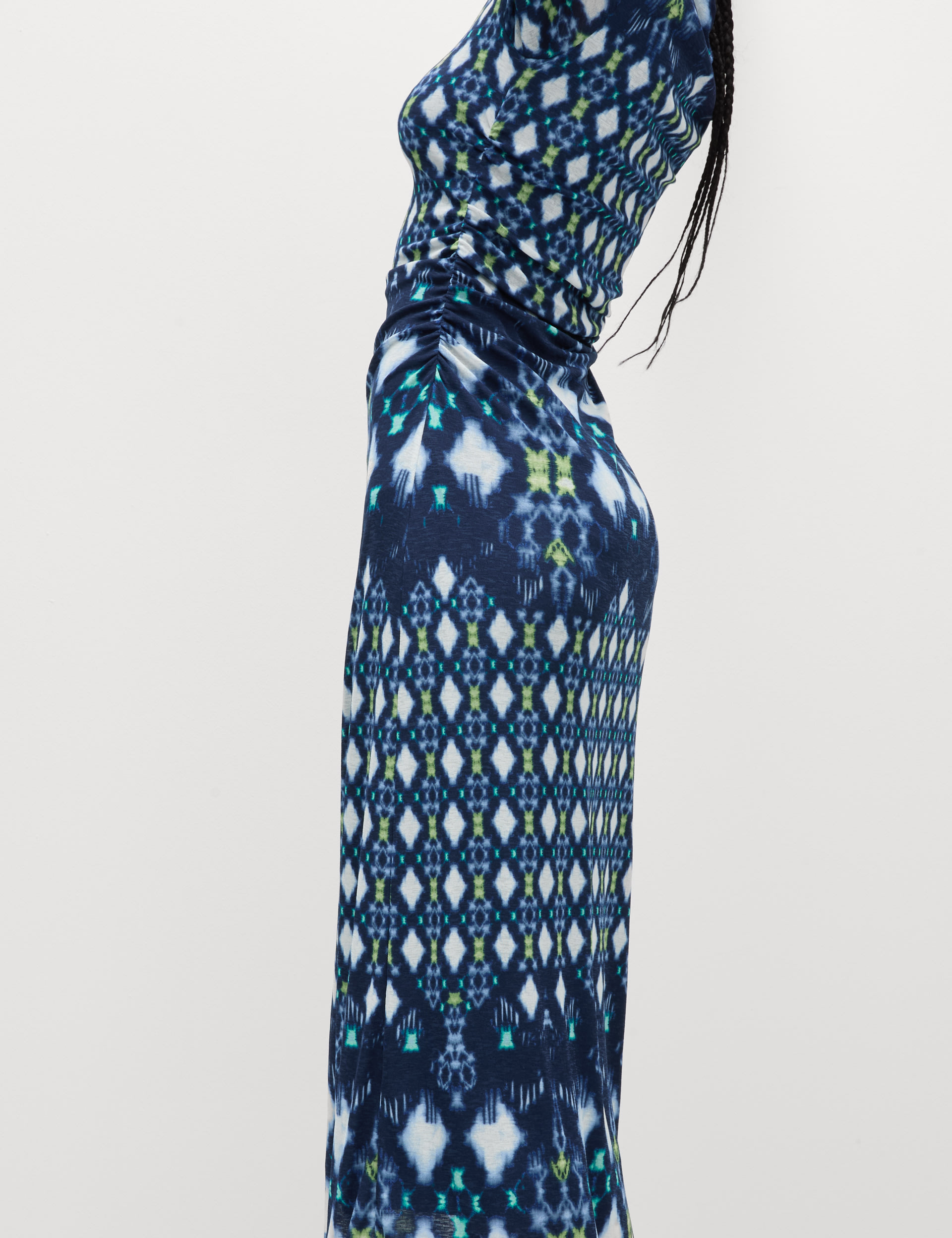 Mesh Jersey Printed Midi Column Dress 4 of 6