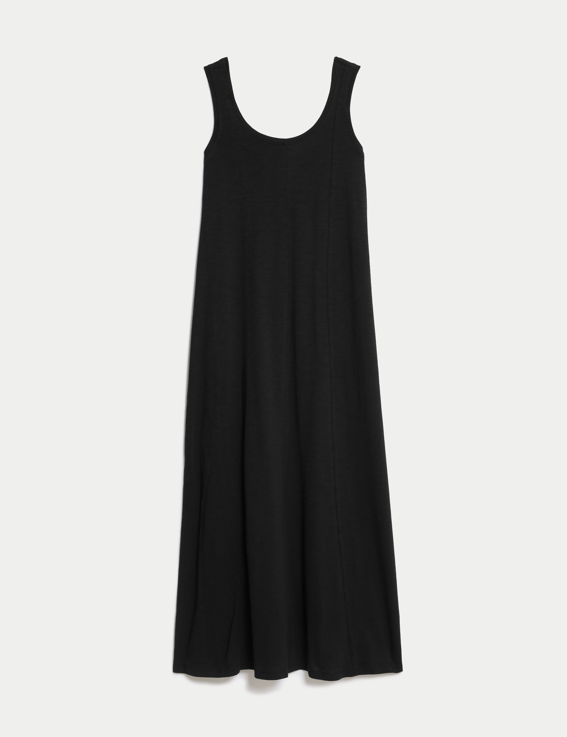 Pure Cotton Scoop Neck Midi Column Dress 2 of 4