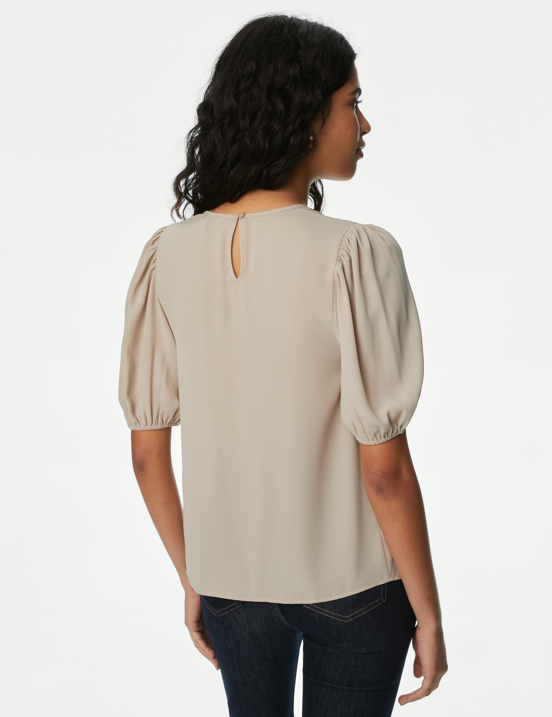 Round Neck Puff Sleeve Blouse 5 of 5