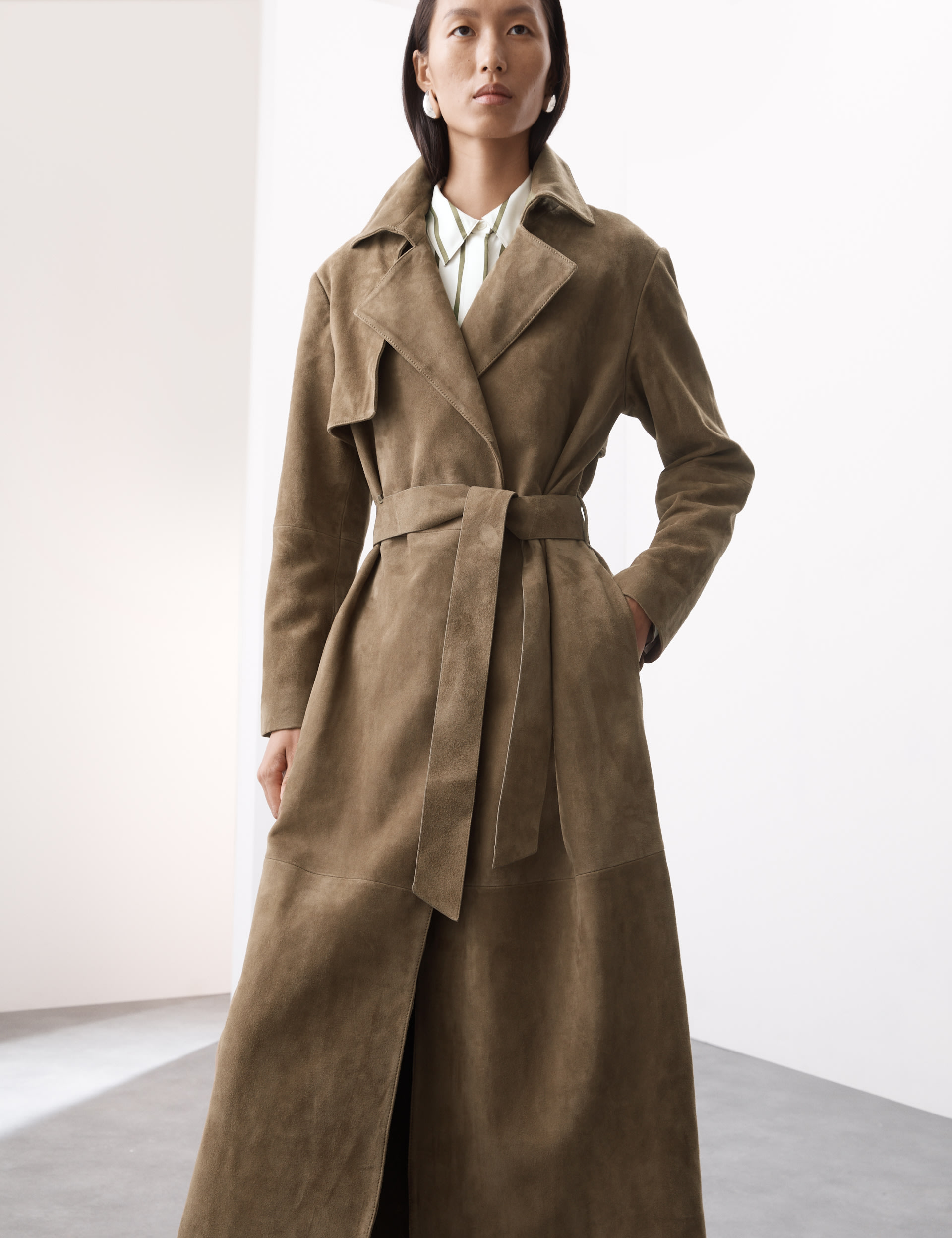 Suede Trench Coat 5 of 8