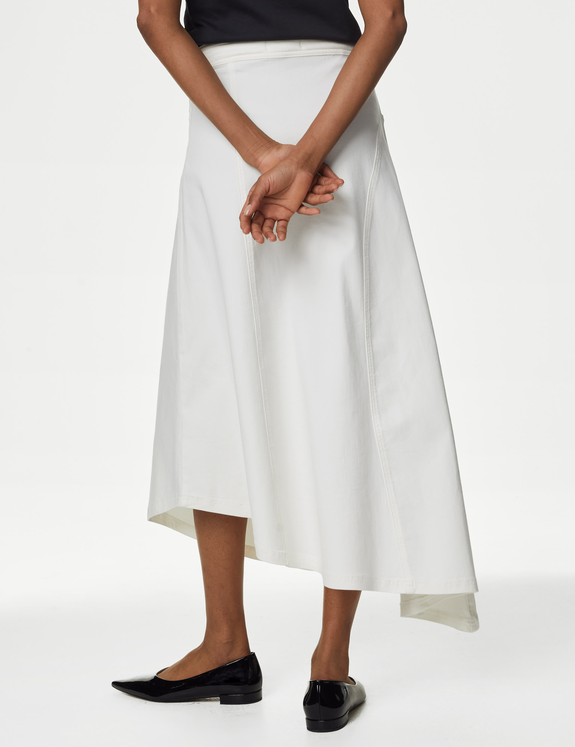 Cotton Rich Maxi Asymmetric Skirt 6 of 6