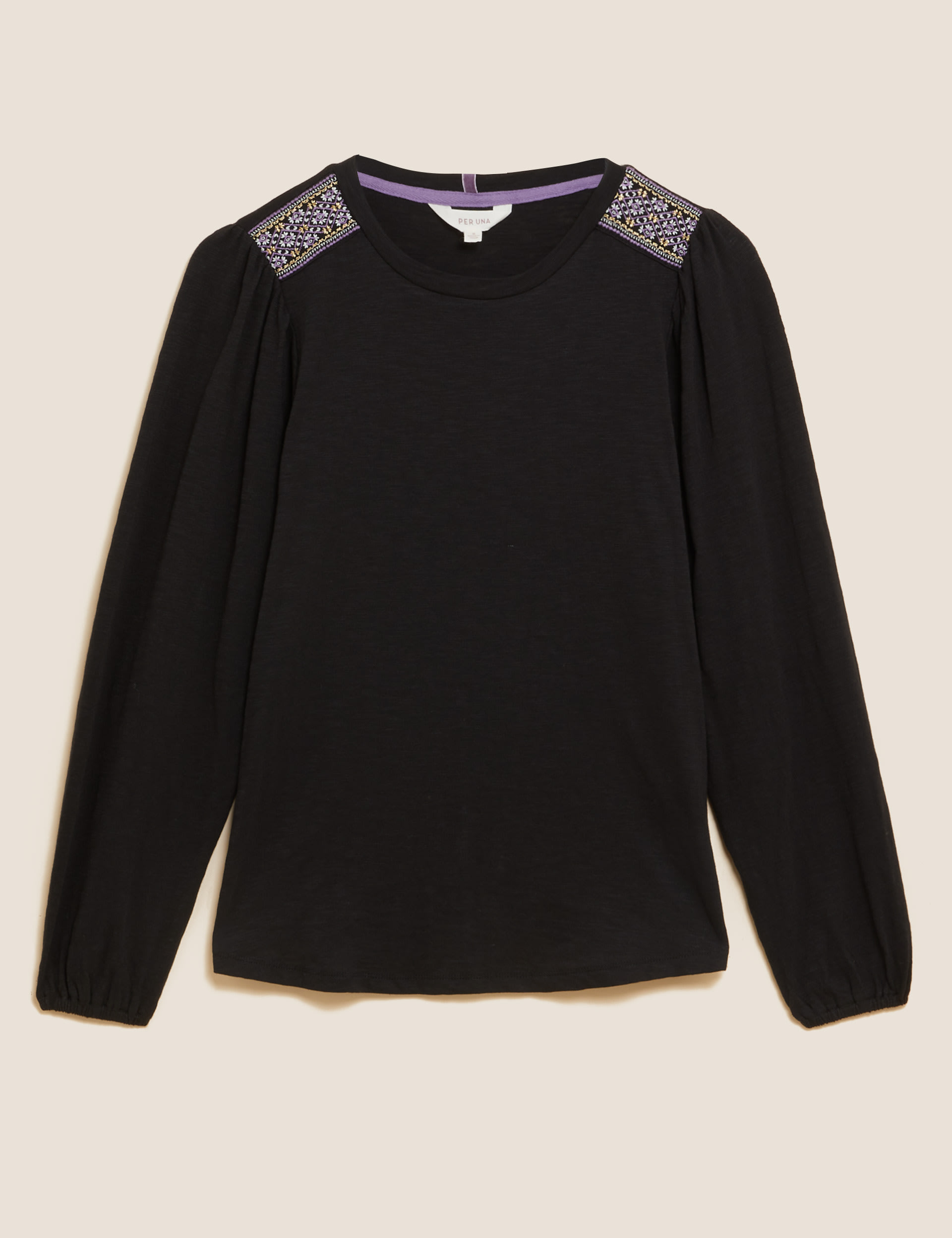 Pure Cotton Embroidered Long Sleeve Top 2 of 6