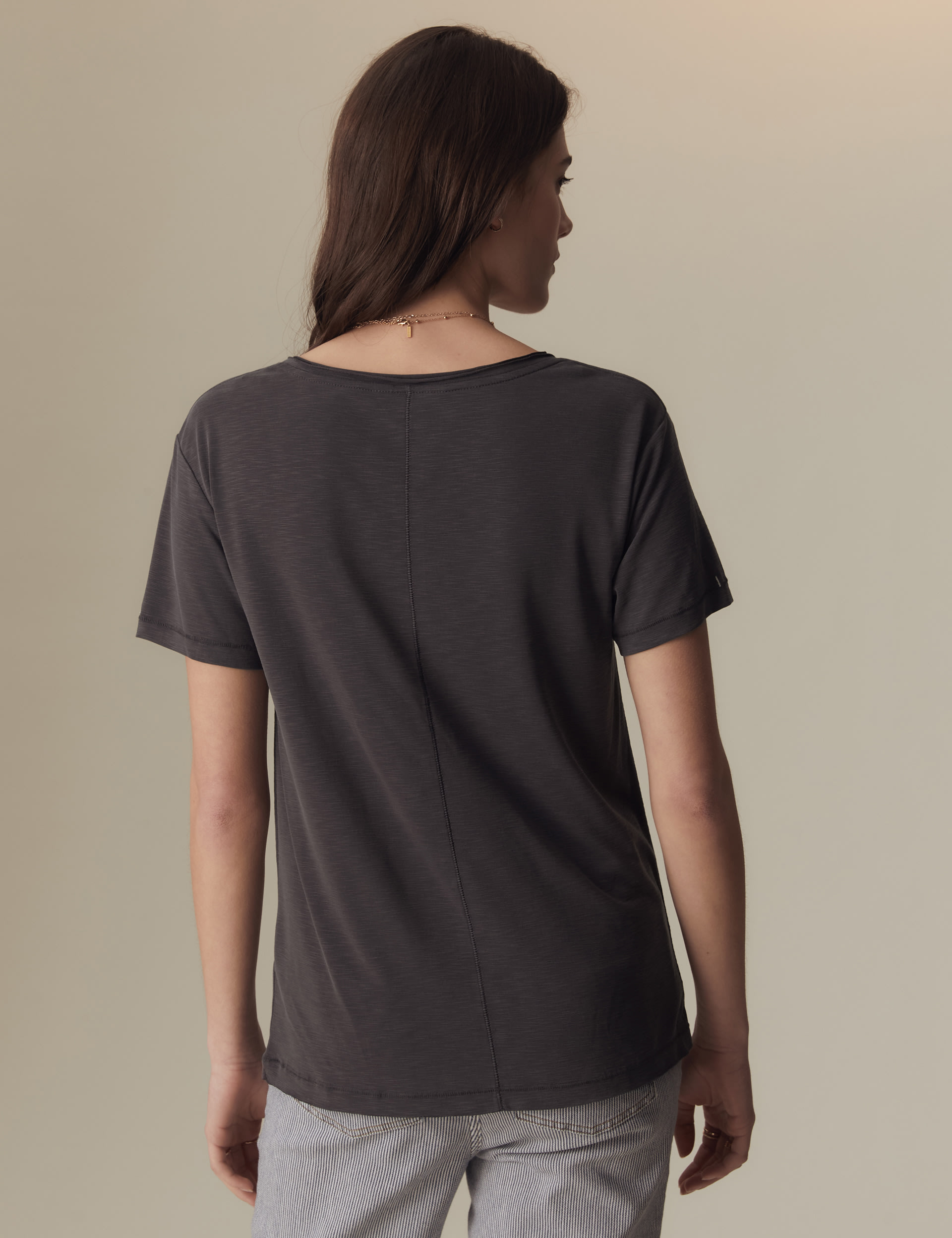 Modal Rich Scoop Neck T-Shirt 5 of 5