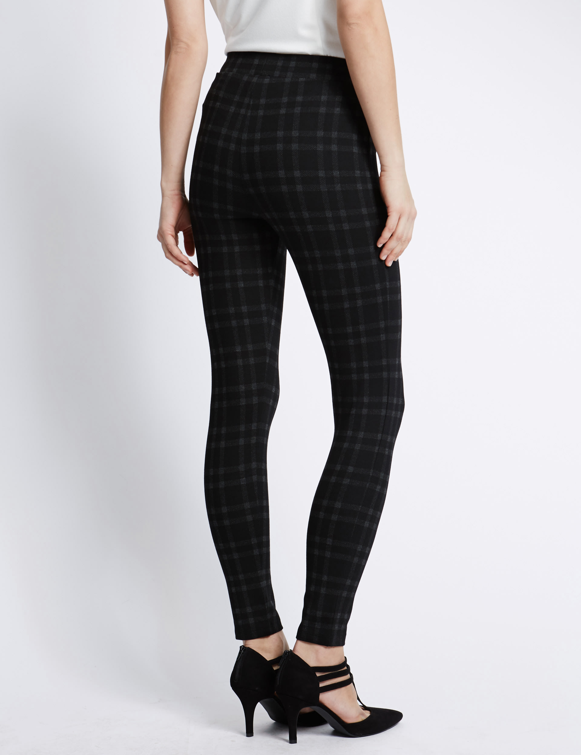 Checked Pull On Treggings M S Collection M S