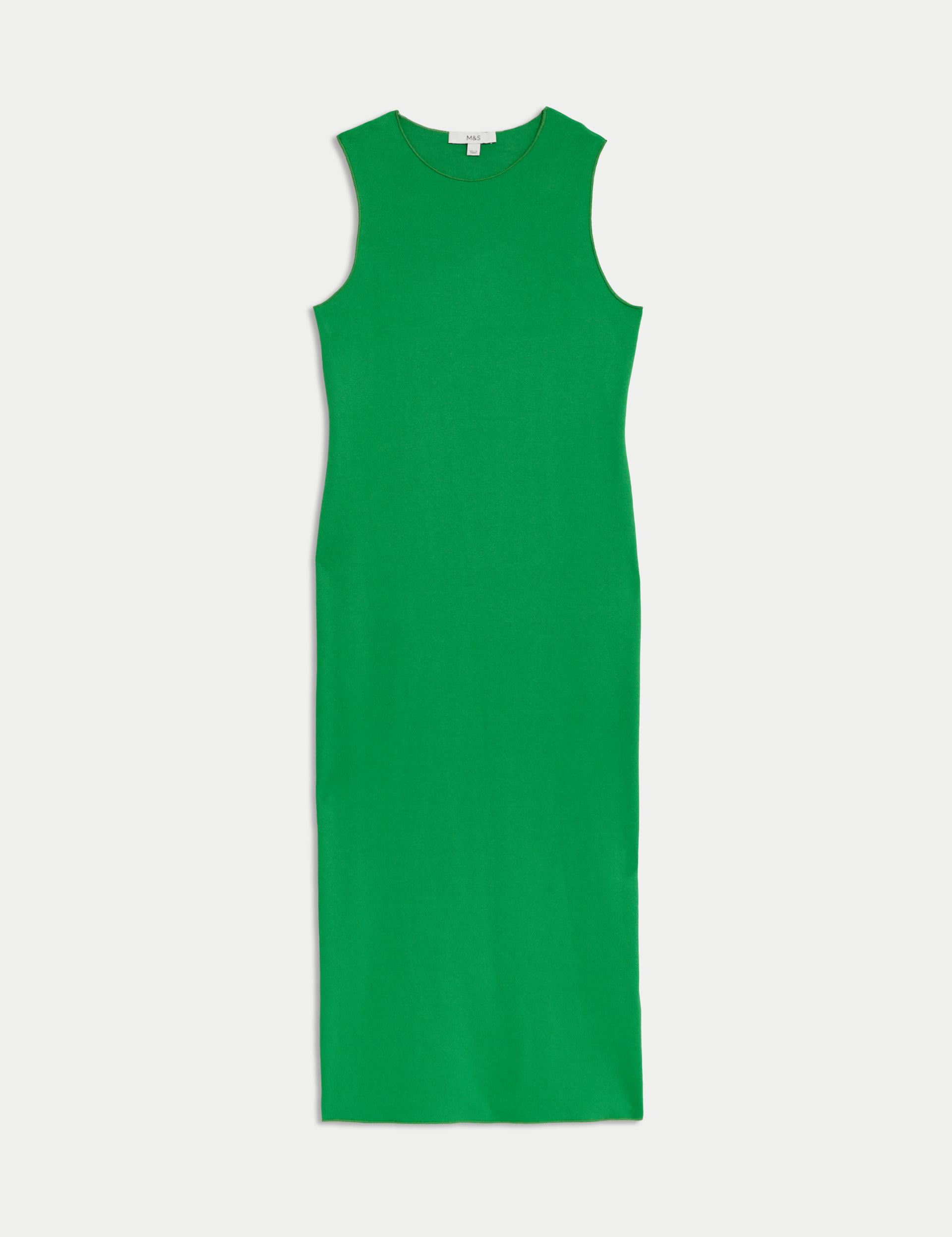 Jersey Round Neck Midi Bodycon Dress 2 of 4