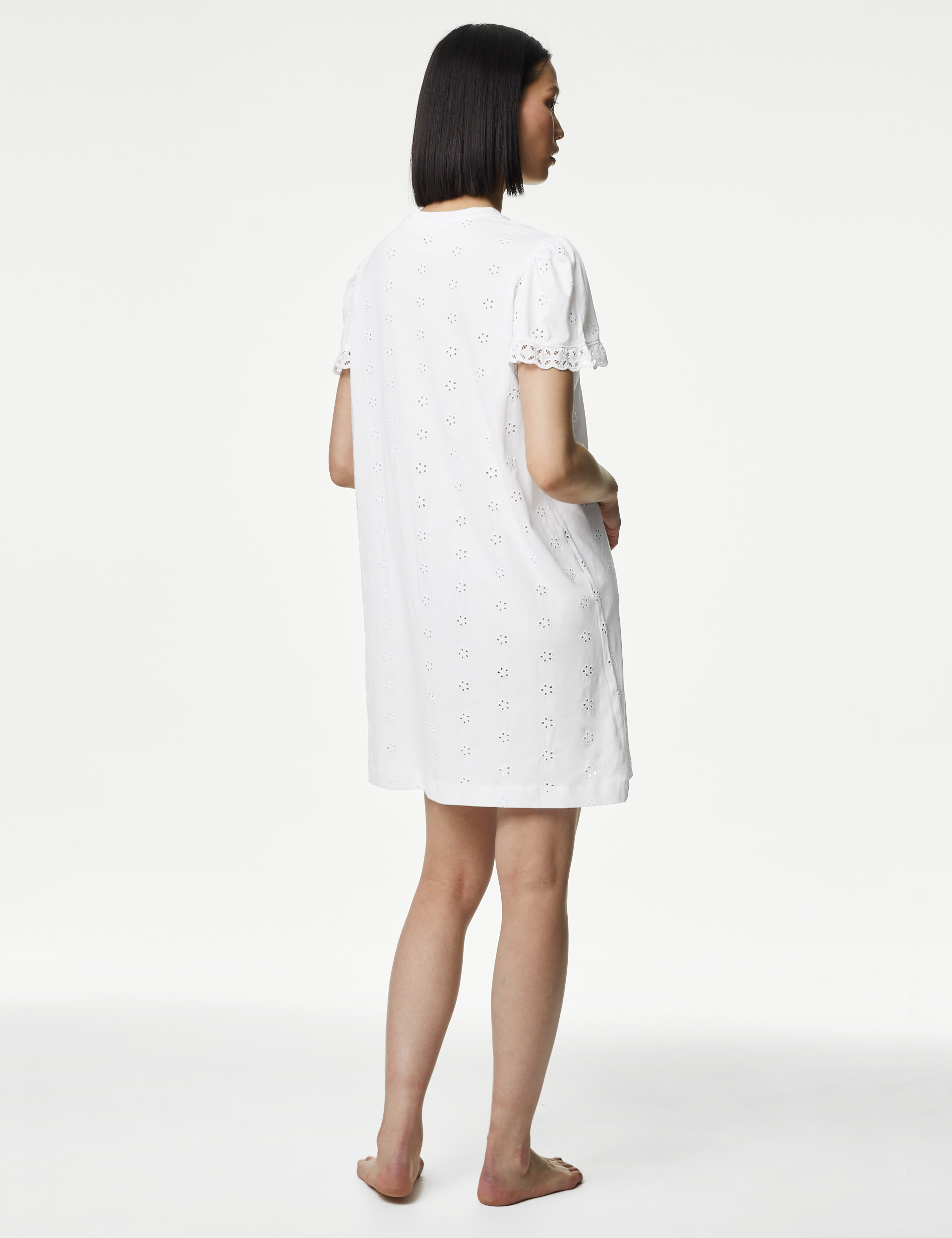 Pure Cotton Broderie Nightdress 5 of 5