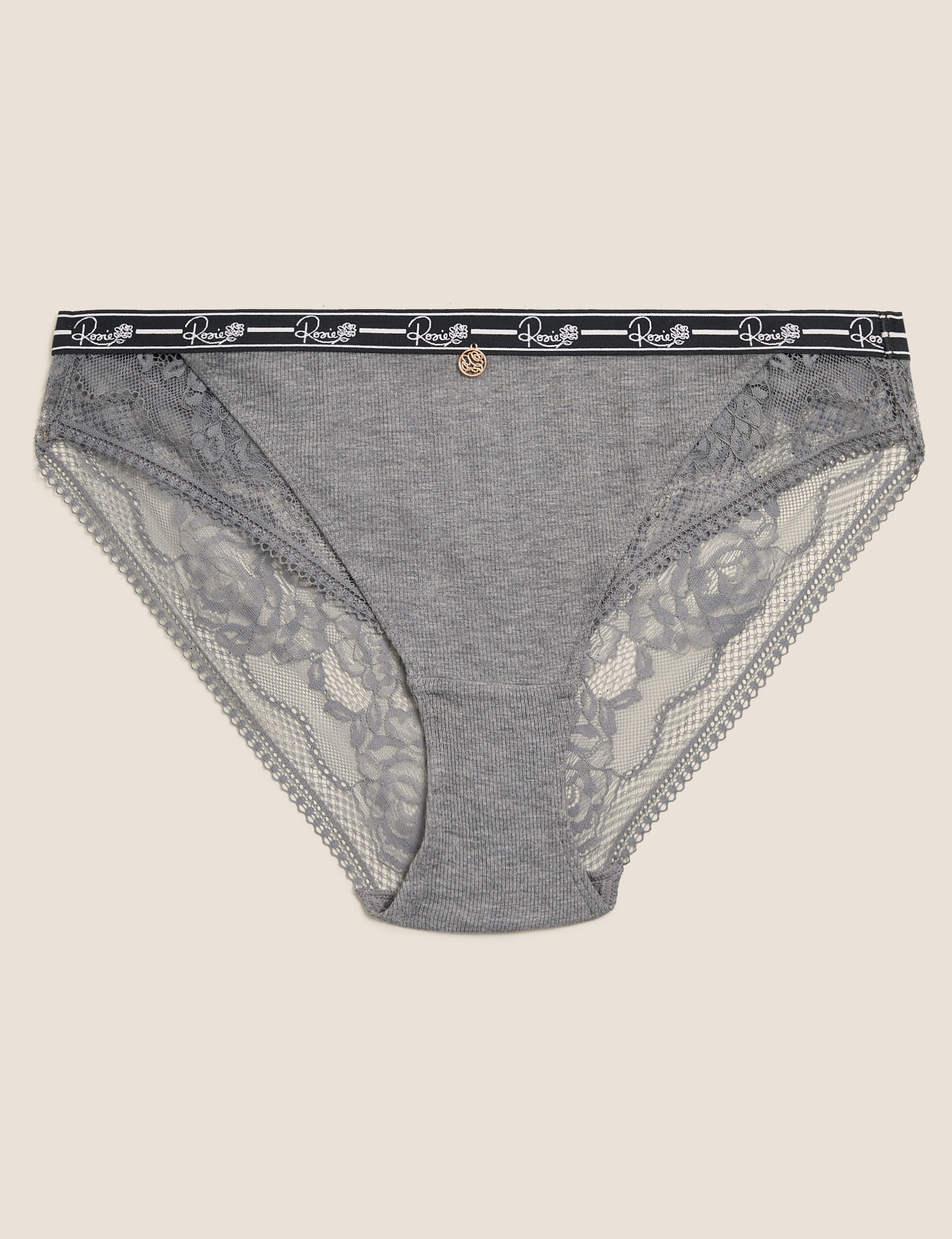 Ribbed High Leg Lounge Knickers | Rosie | M&S