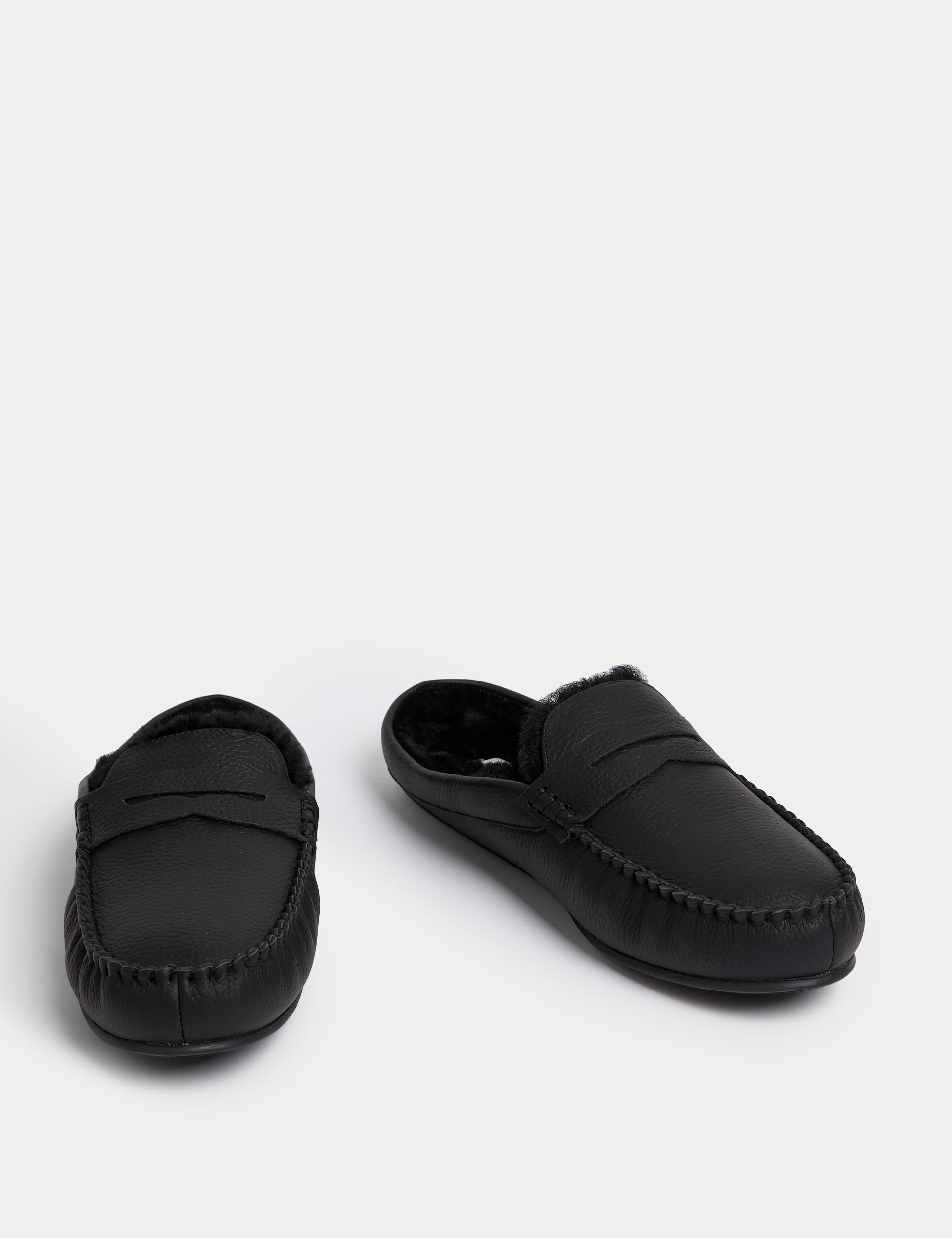 Leather Moccasin Mule Slippers with Freshfeet™ 2 of 4
