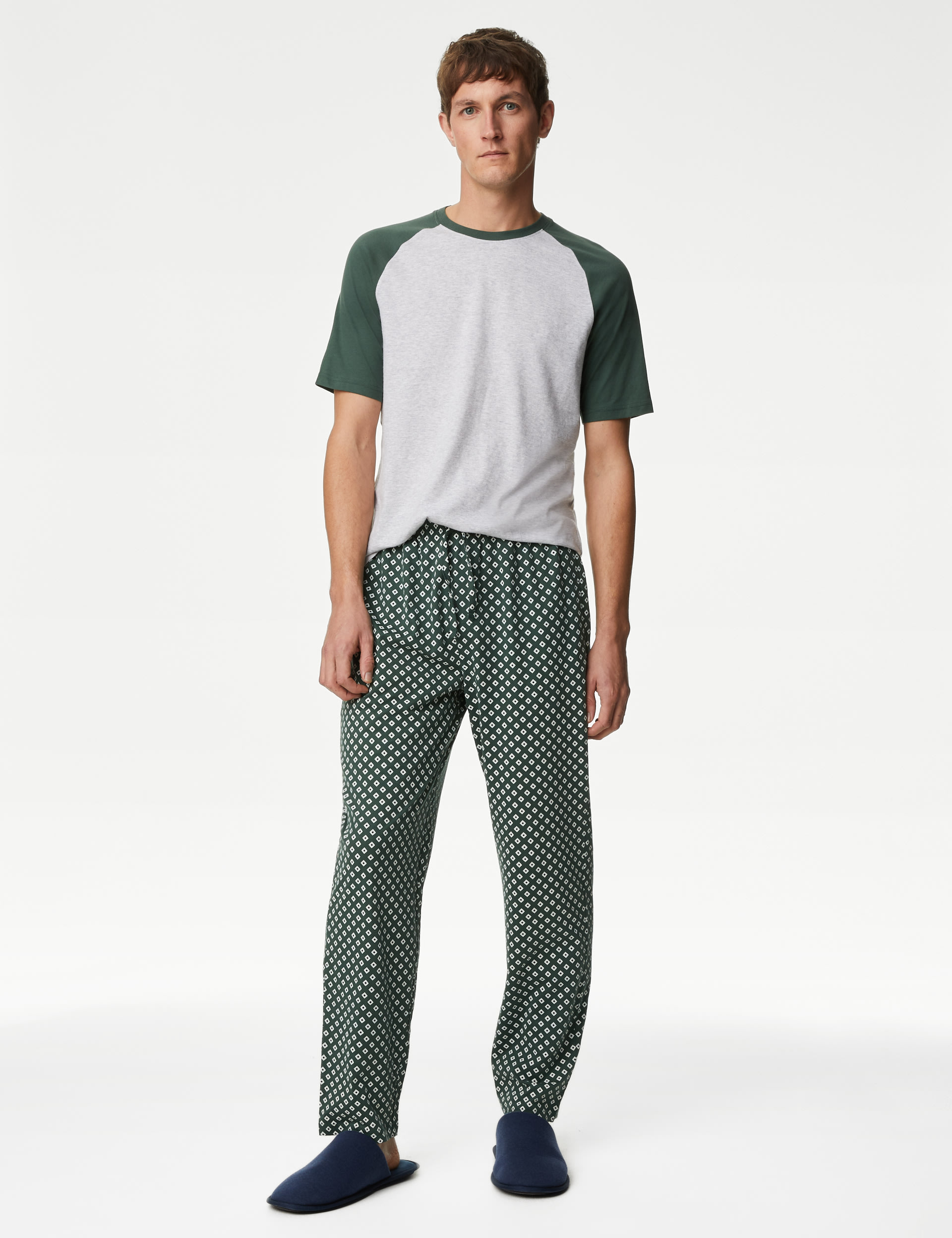 Pure Cotton Geometric Print Pyjama Set 3 of 6