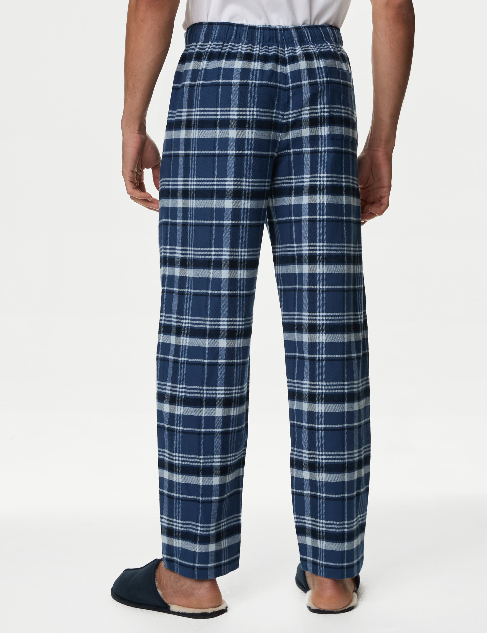 Pure Cotton Checked Loungewear Bottoms 4 of 4
