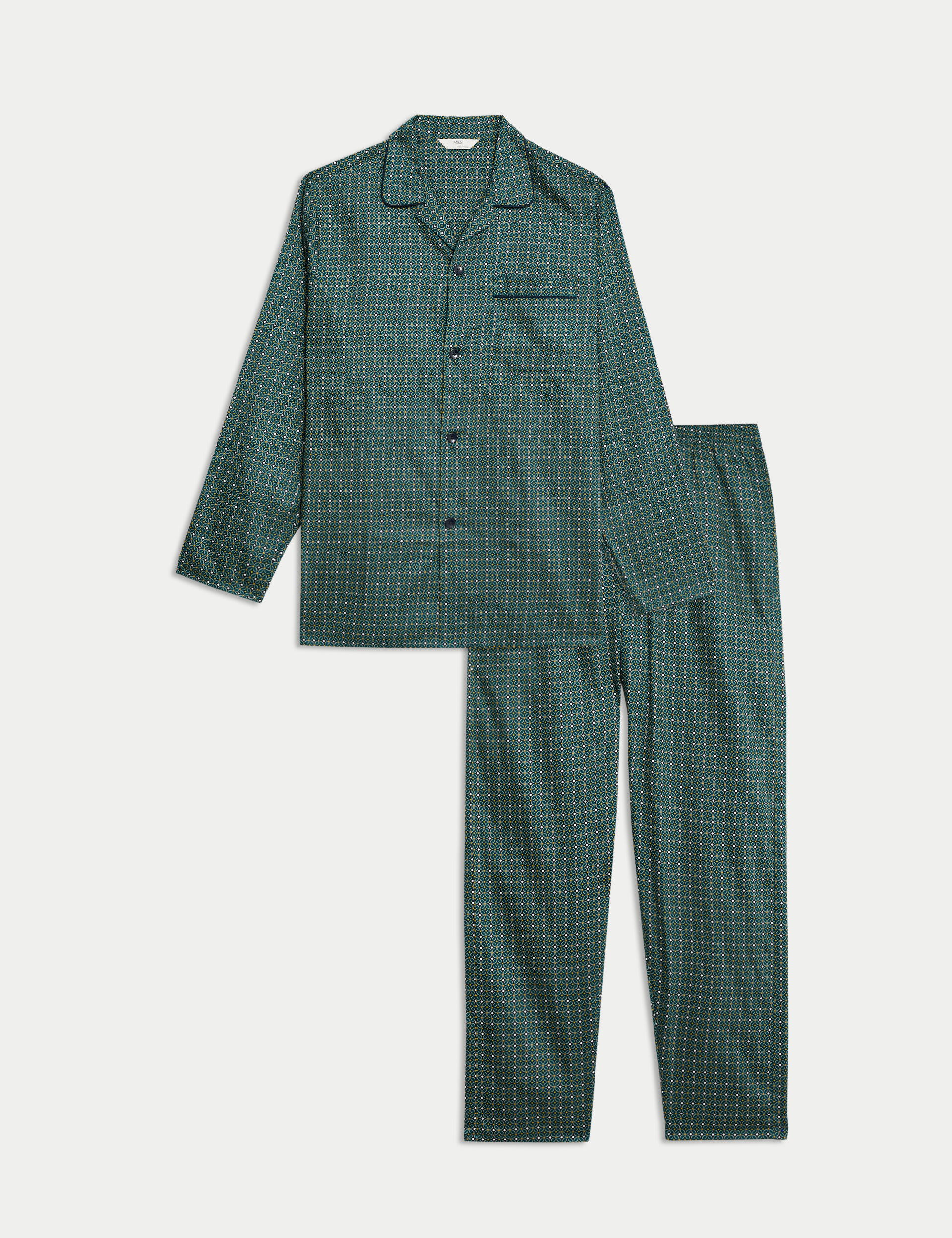 Pure Cotton Geometric Pyjama Set 2 of 6