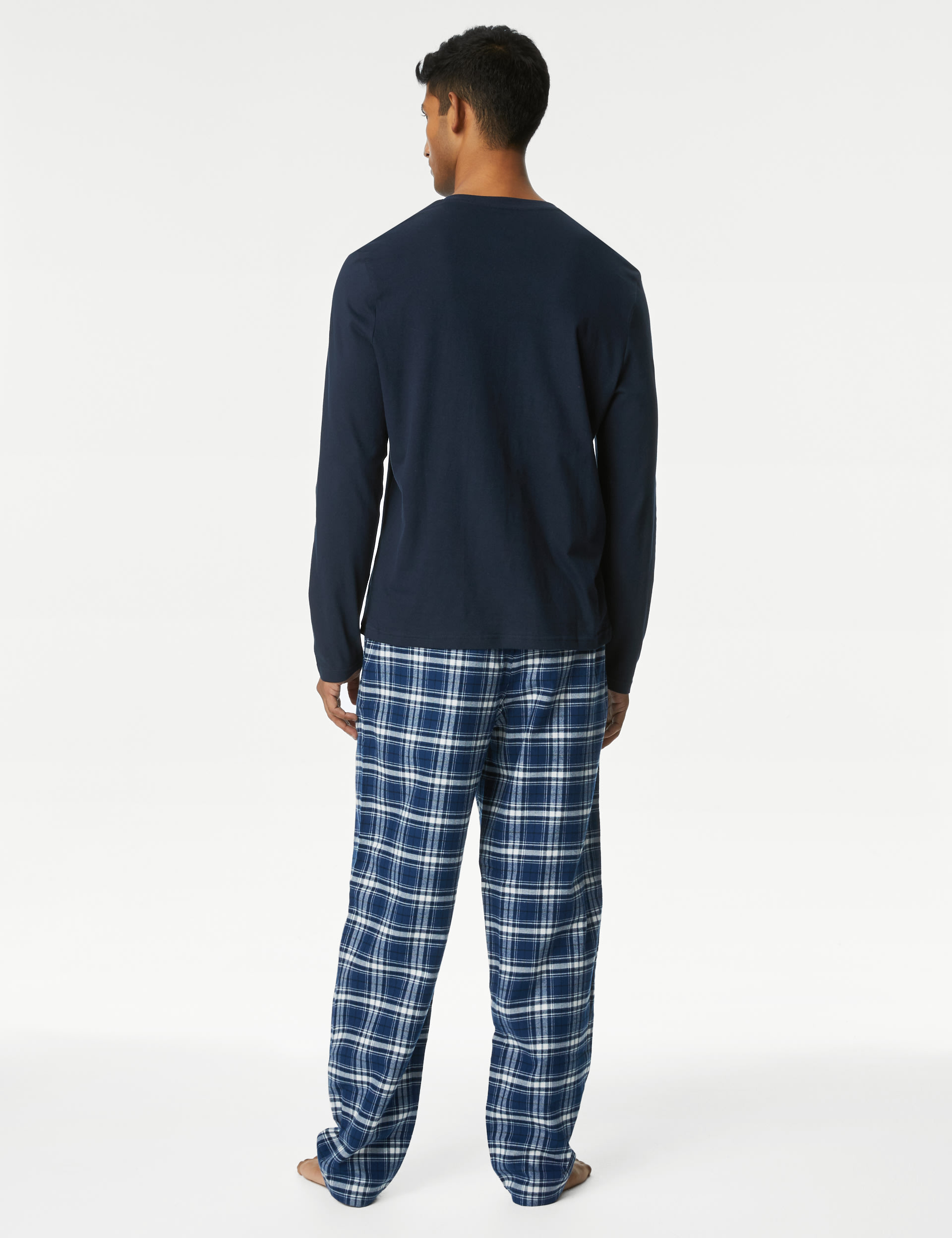 Brushed Cotton Checked Pyjama Set 5 of 6