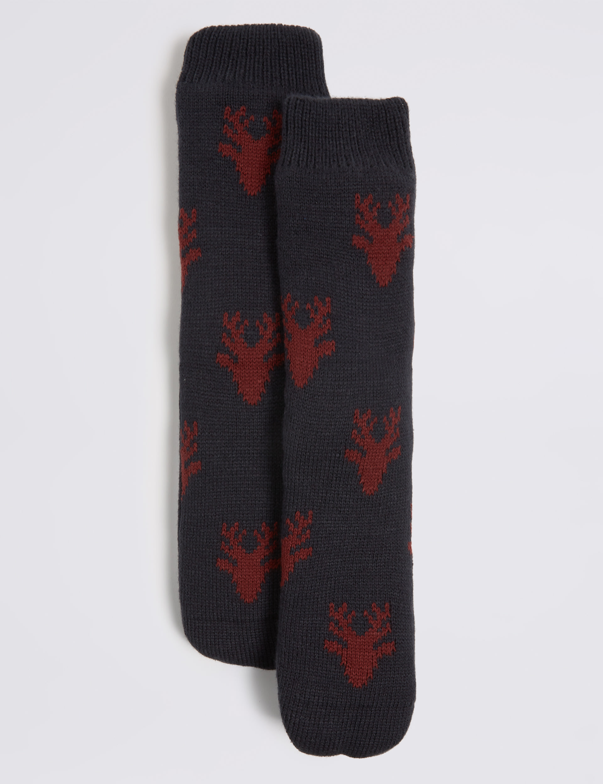 All Over Stag Slipper Socks M S Collection M S