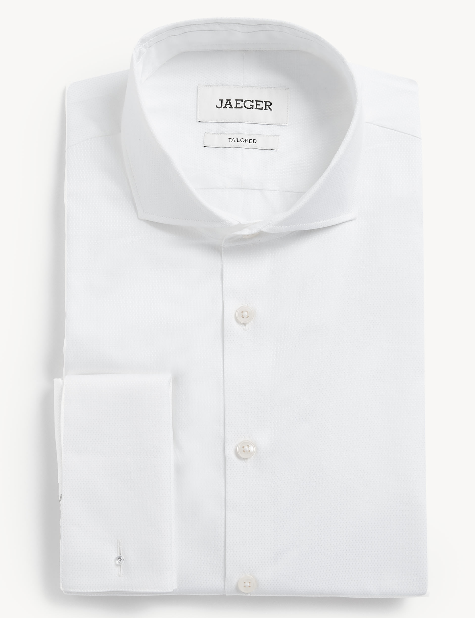 Tailored Fit Pure Cotton Shirt With Double Cuff 1 of 2
