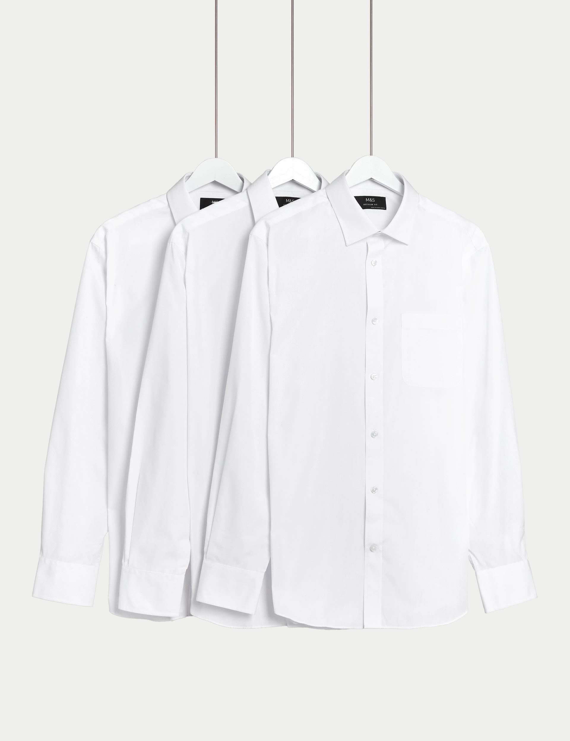 3pk Regular Fit Easy Iron Long Sleeve Shirts 1 of 4