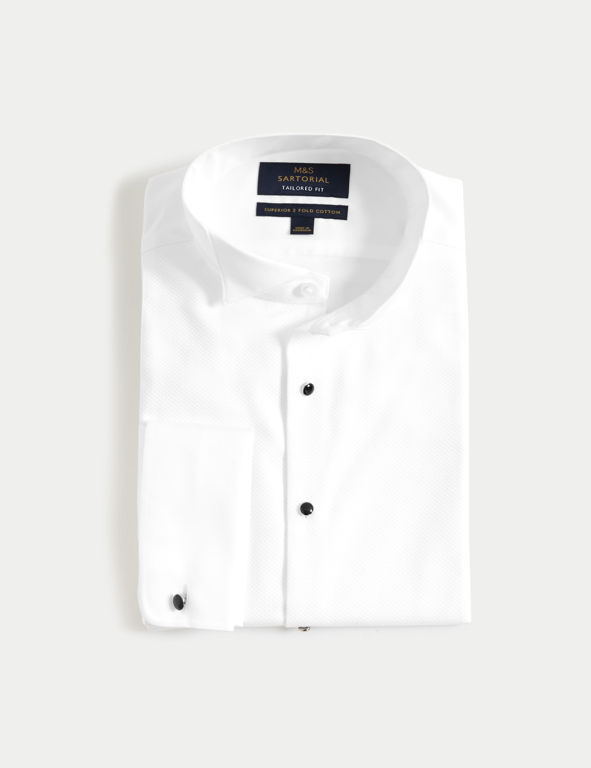 Tailored Fit Luxury Cotton Double Cuff Dress Shirt 2 of 8