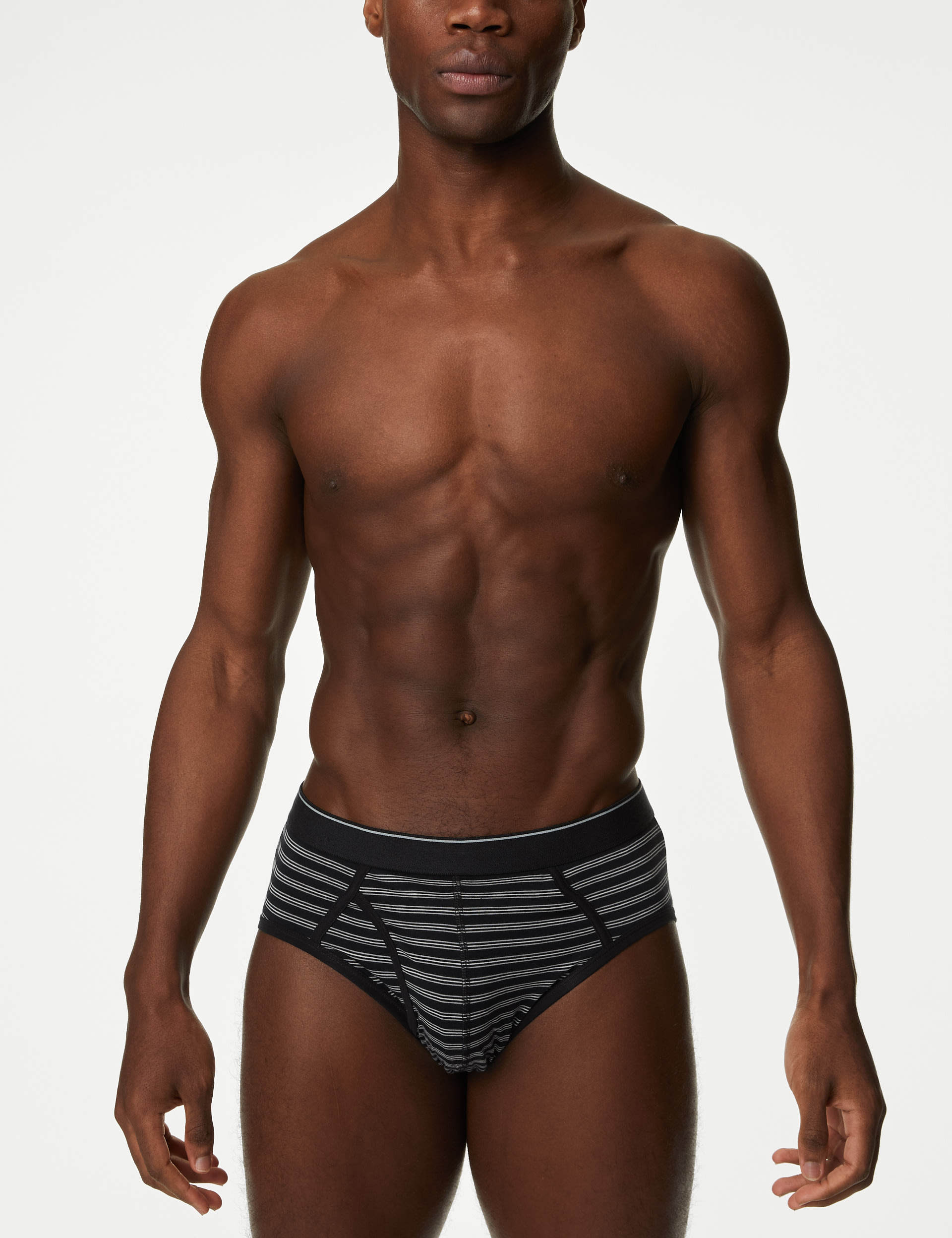 5pk Cotton Rich Cool & Fresh™ Striped Briefs 2 of 3