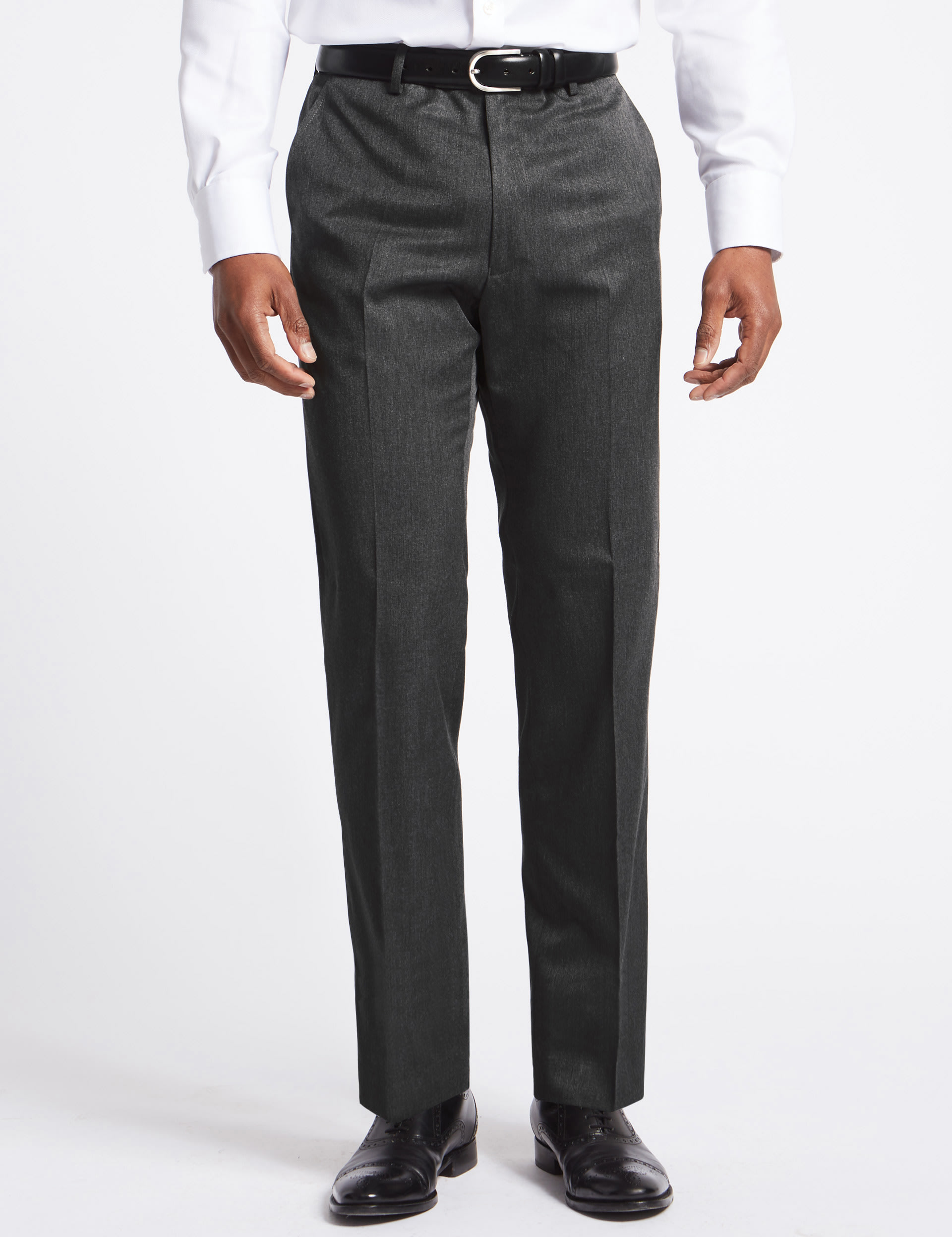 Big Tall Grey Regular Fit Trousers M S Collection M S