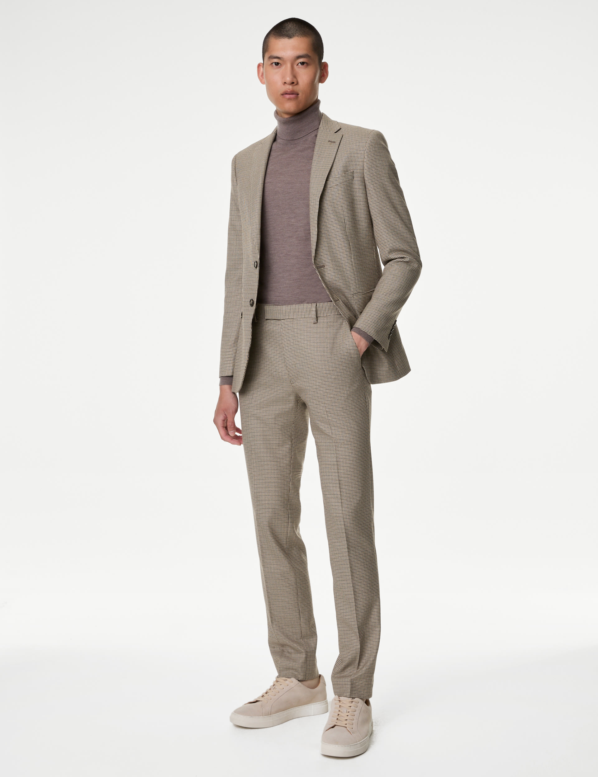 Slim Fit Puppytooth Stretch Suit Jacket 8 of 8