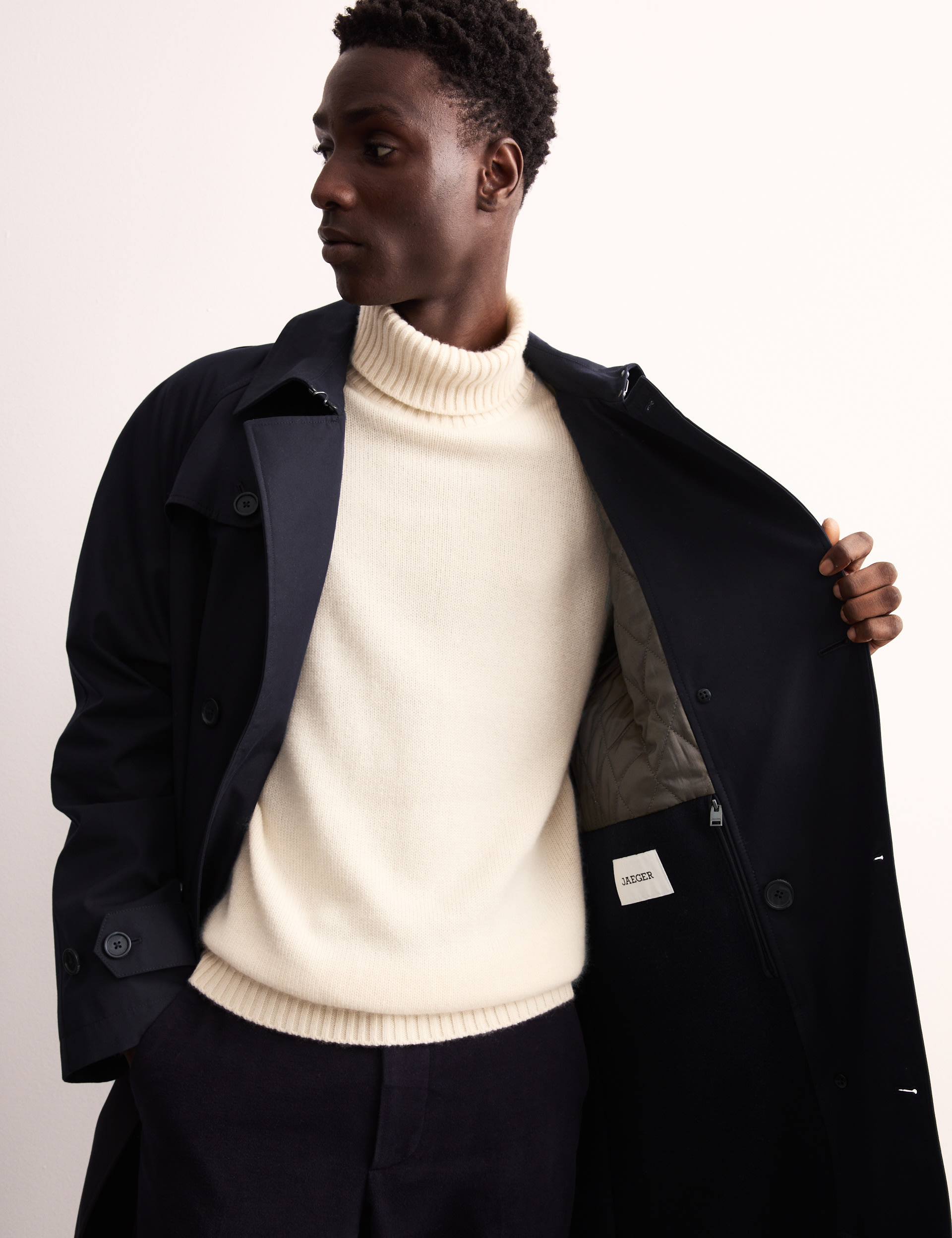 Cotton Rich Padded Trench Coat with Wool | JAEGER | M&S