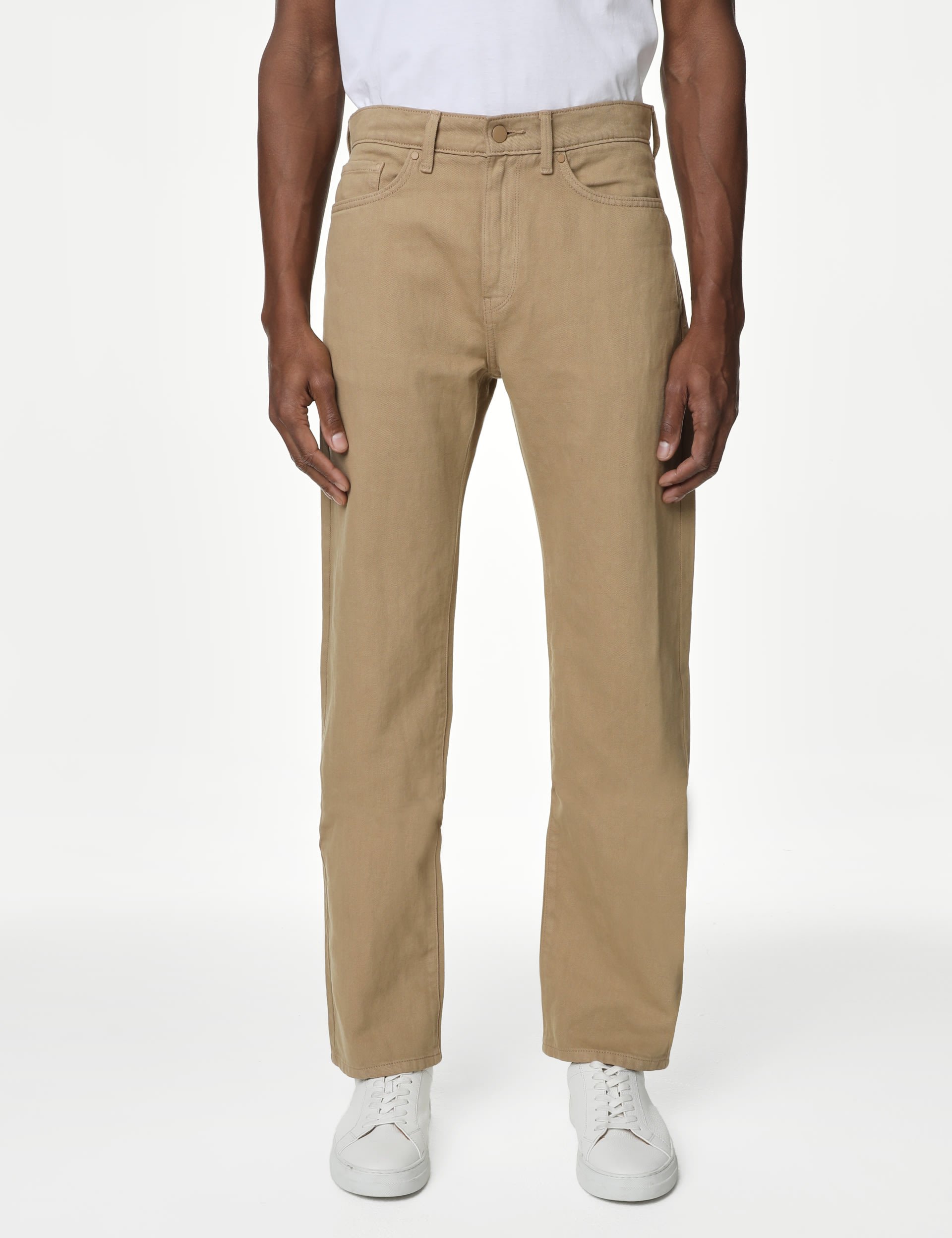 Straight Fit Linen Blend Jeans 4 of 7