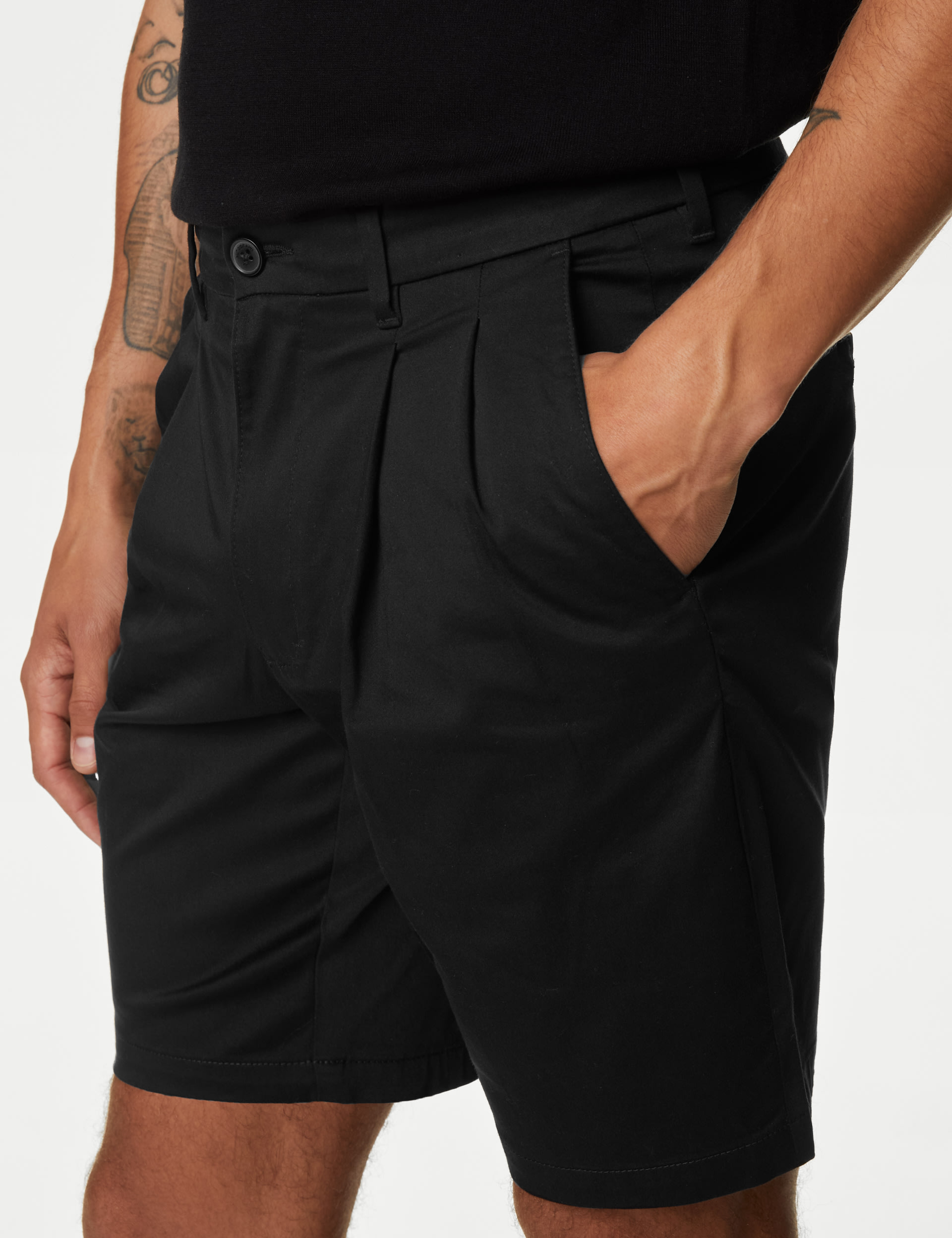 Twin Pleat Stretch Chino Shorts 5 of 6