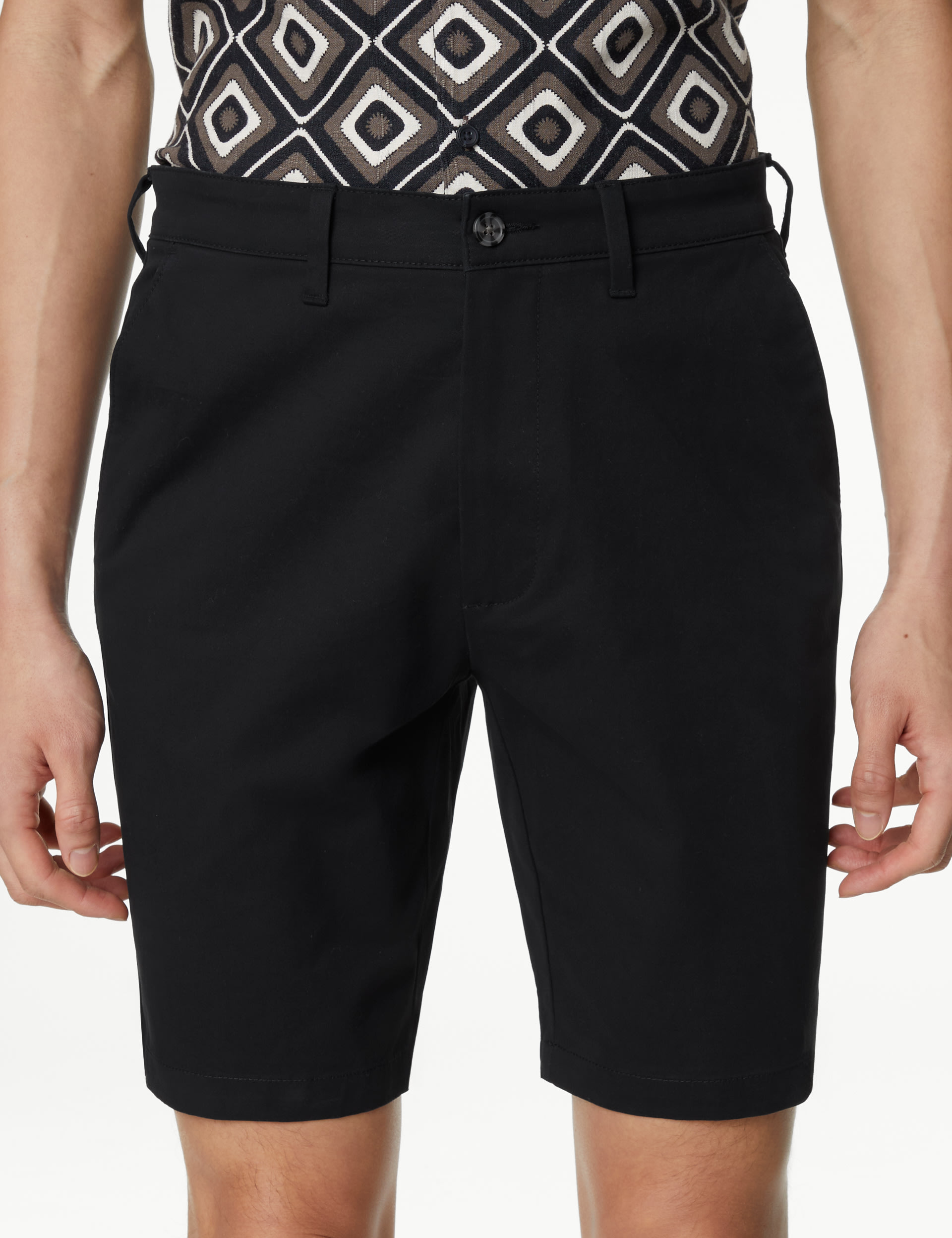 Stretch Chino Shorts - Black