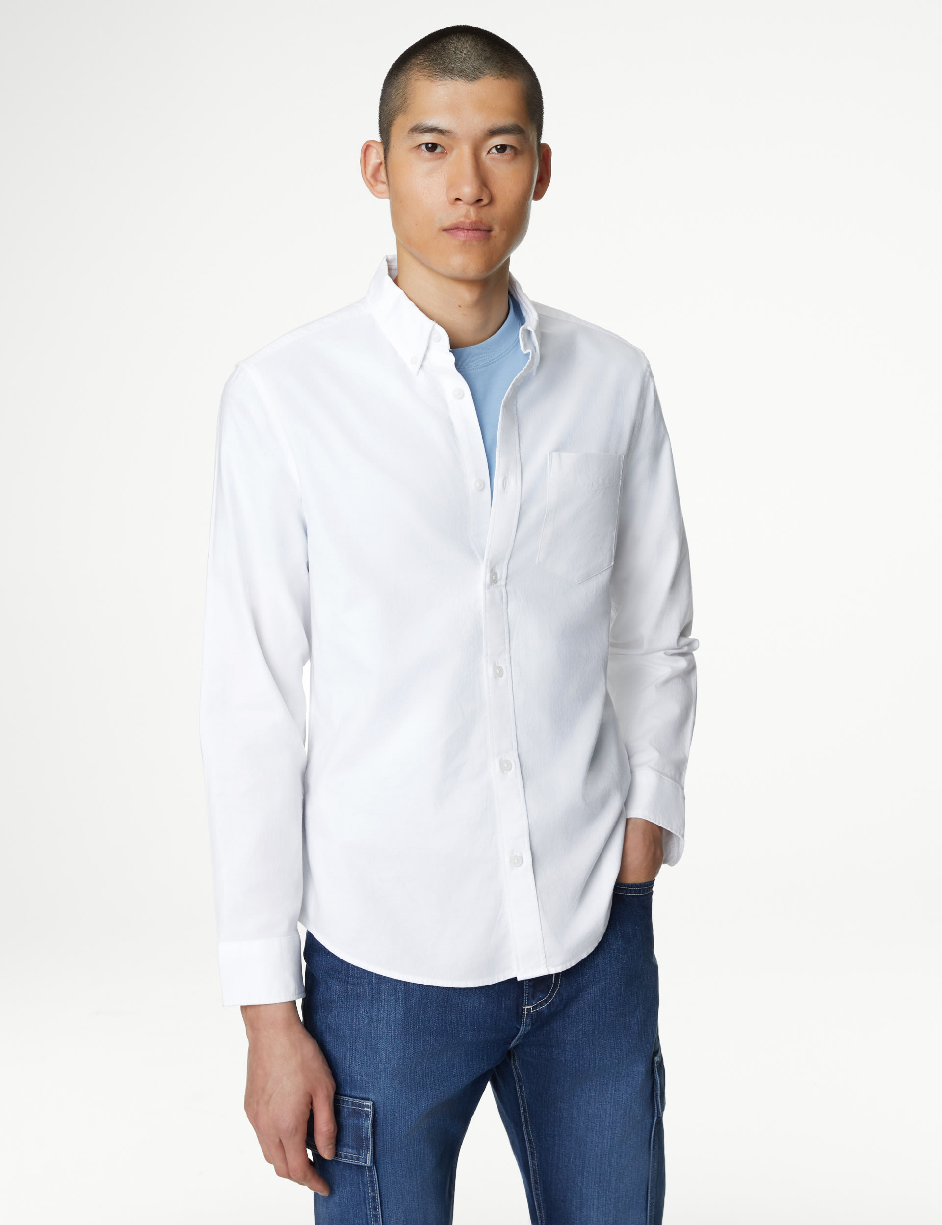 Slim Fit Pure Cotton Oxford Shirt 1 of 6
