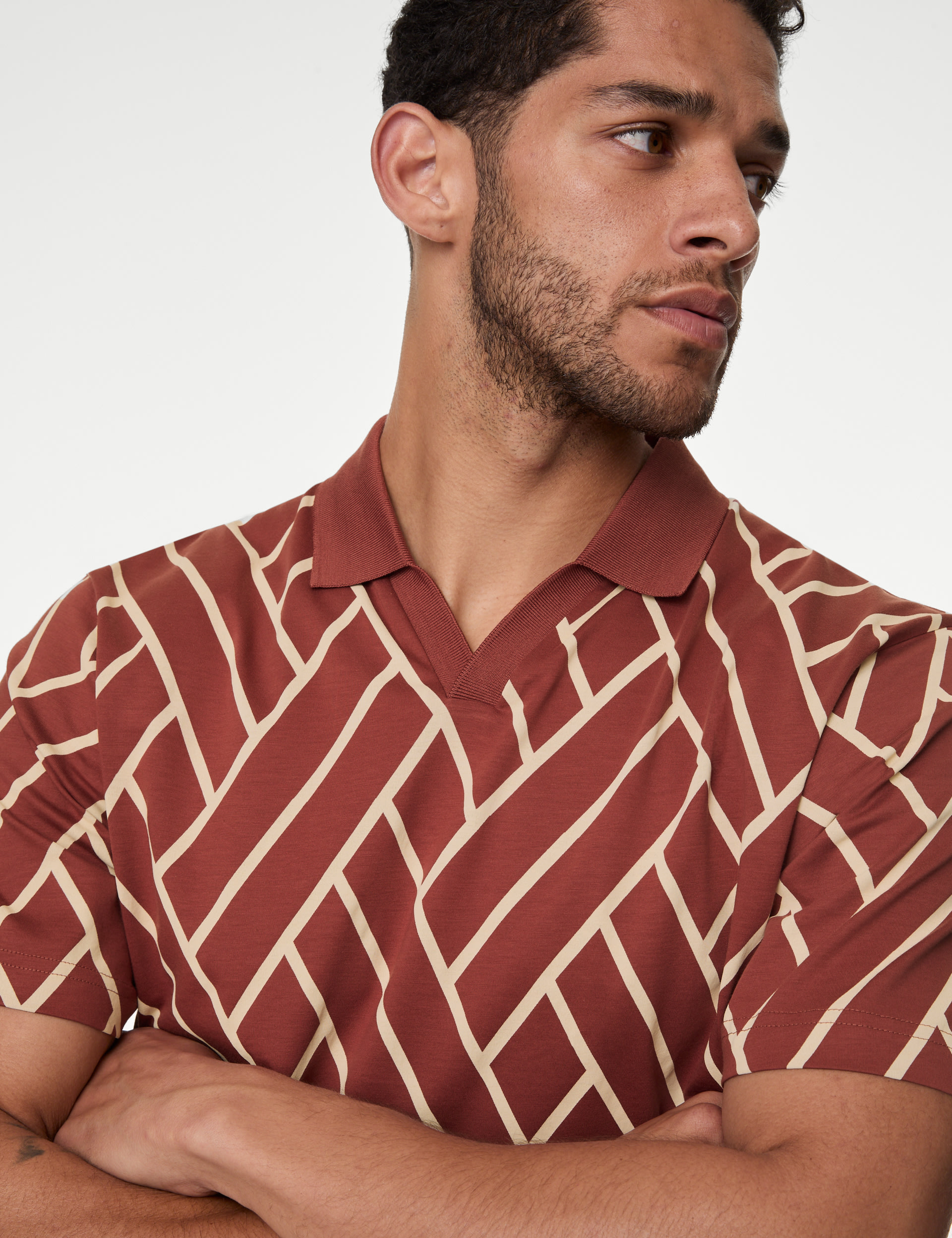 Pure Supima® CottonGraphic Print Polo Shirt 1 of 5