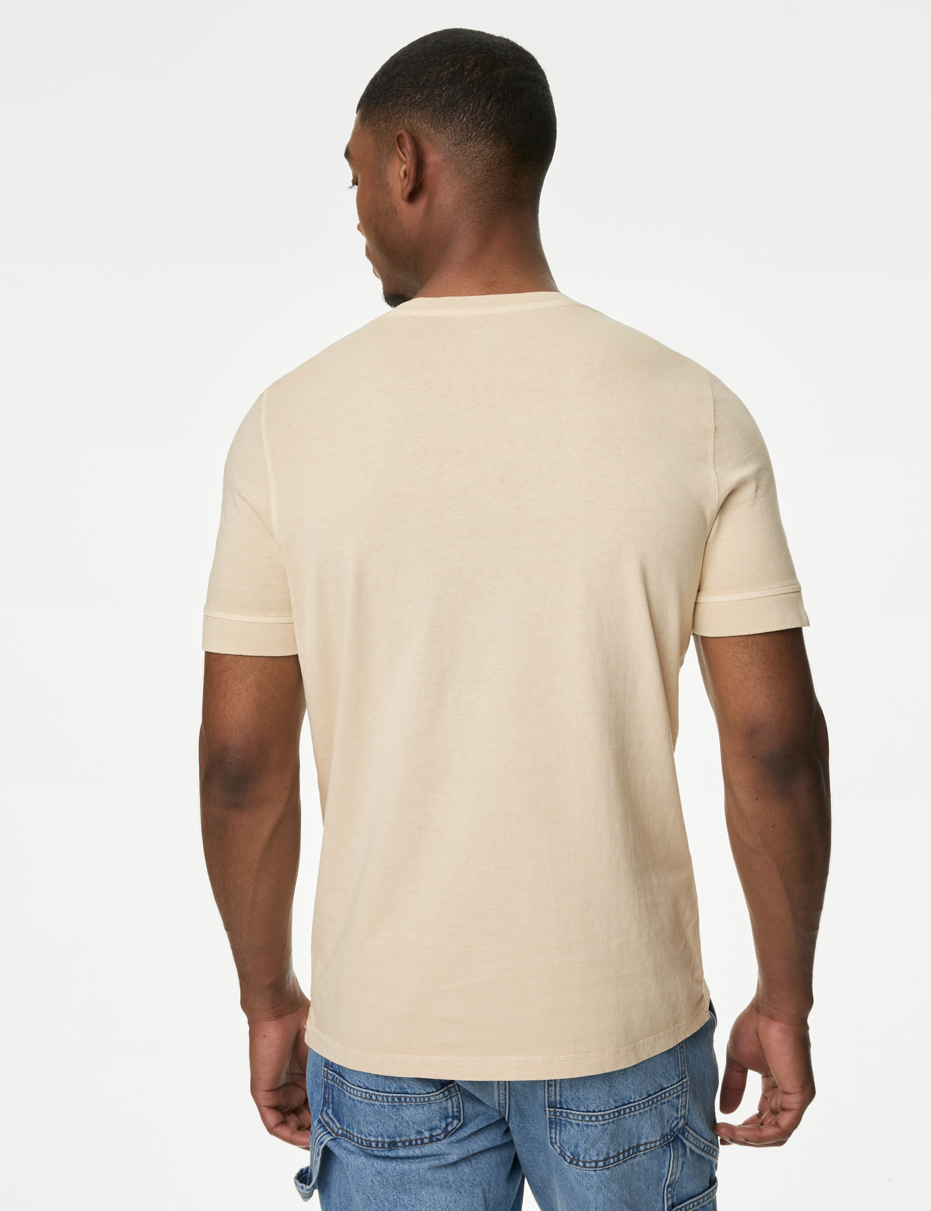 Pure Cotton Henley T-Shirt 5 of 5