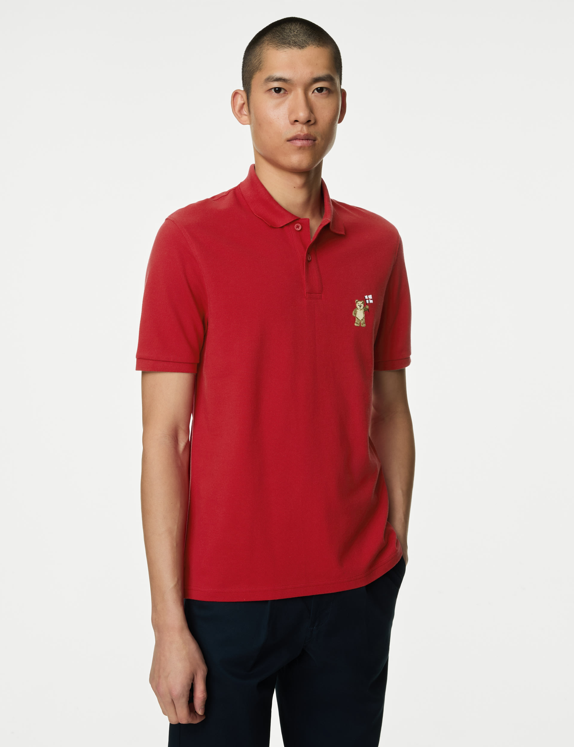 Pure Cotton Spencer Bear™ England Polo Shirt 4 of 6