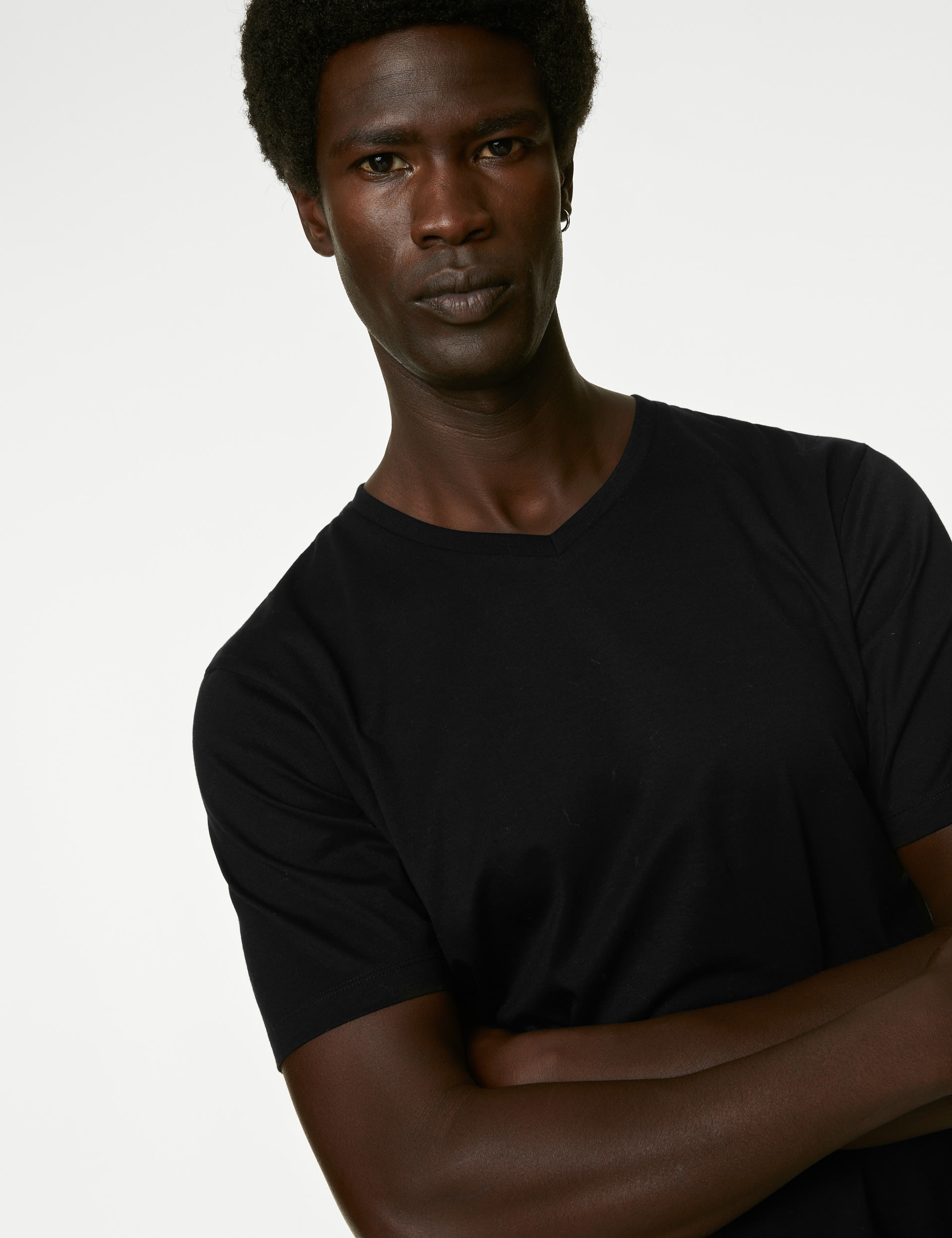 Pure Supima® Cotton V-Neck T-Shirt 3 of 5